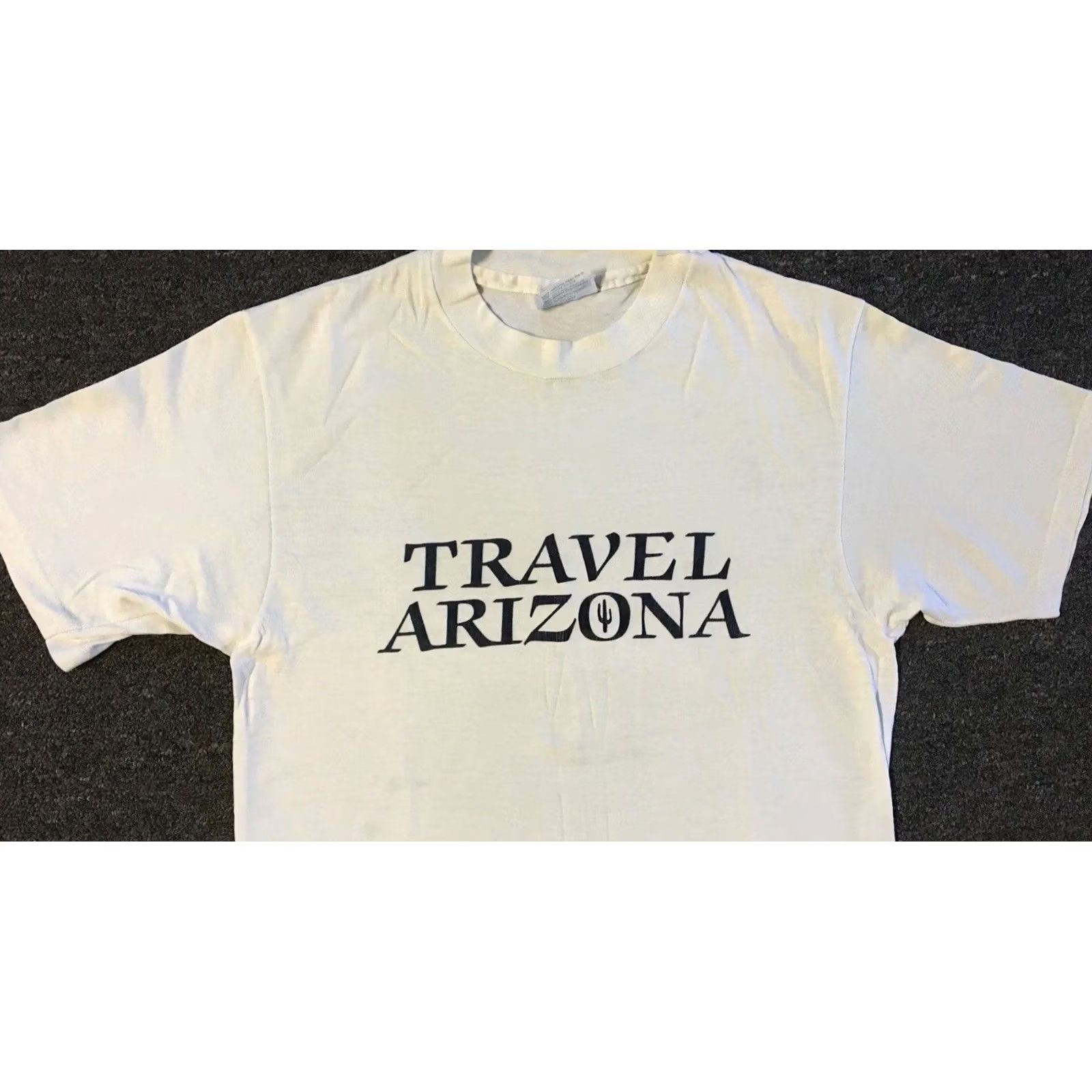 Vintage VINTAGE Arizona Cactus Shirt S White USA 80s 90s Grunge Sun Palm Trees Beach Travel Single Stitch Men T-Shirt Size US S / EU 44-46 / 1 - 7 Thumbnail