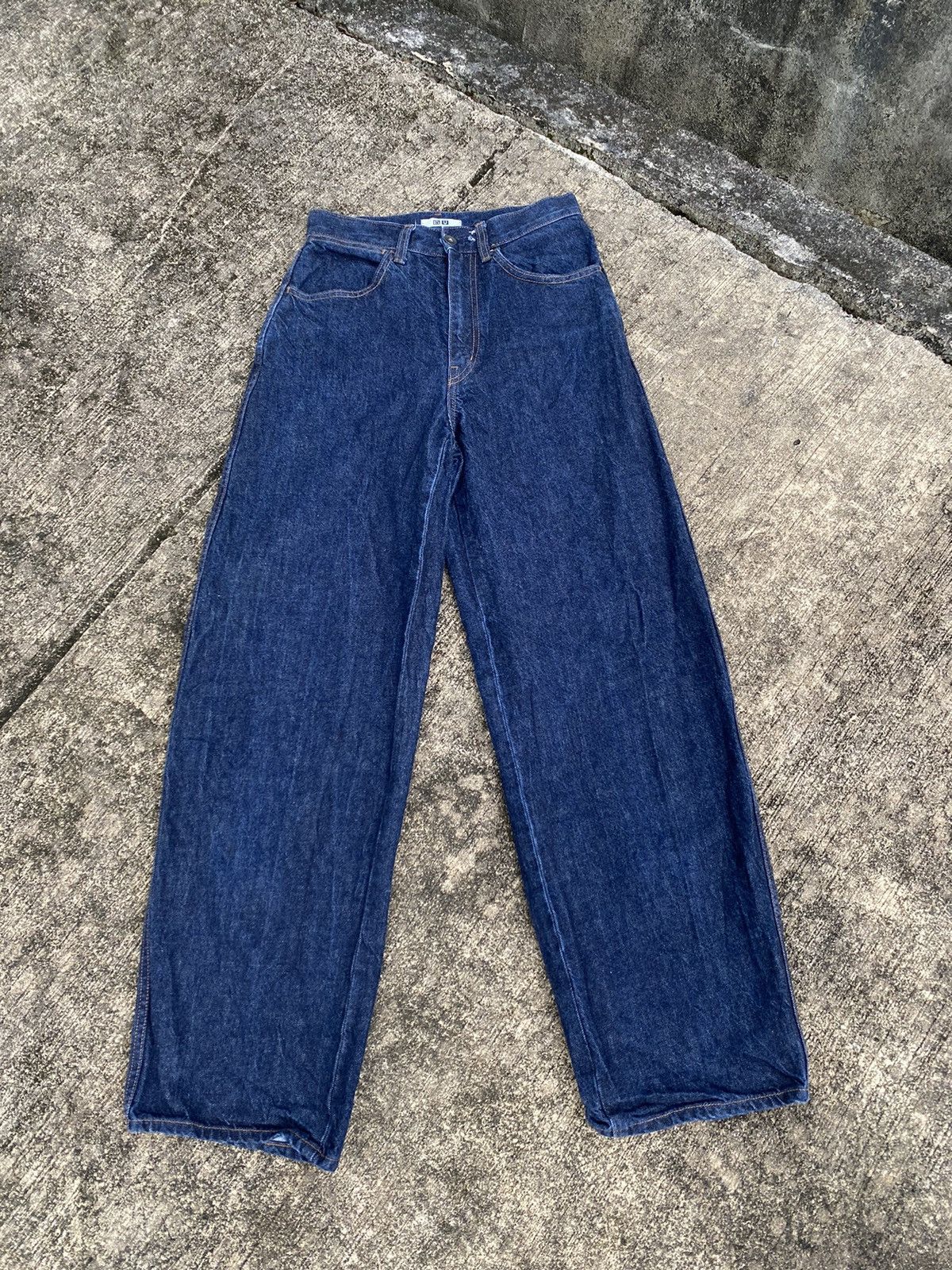 Lemaire × Uniqlo Uniqlo x Lemaire Japan Baggy Blue Denim Pants Jeans Size 25" / US 0 / IT 36 - 1 Thumbnail