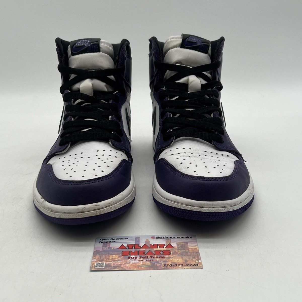 Nike Air Jordan 1 high court purple 2.0 Size US 9.5 / EU 42-43 - 2 Thumbnail