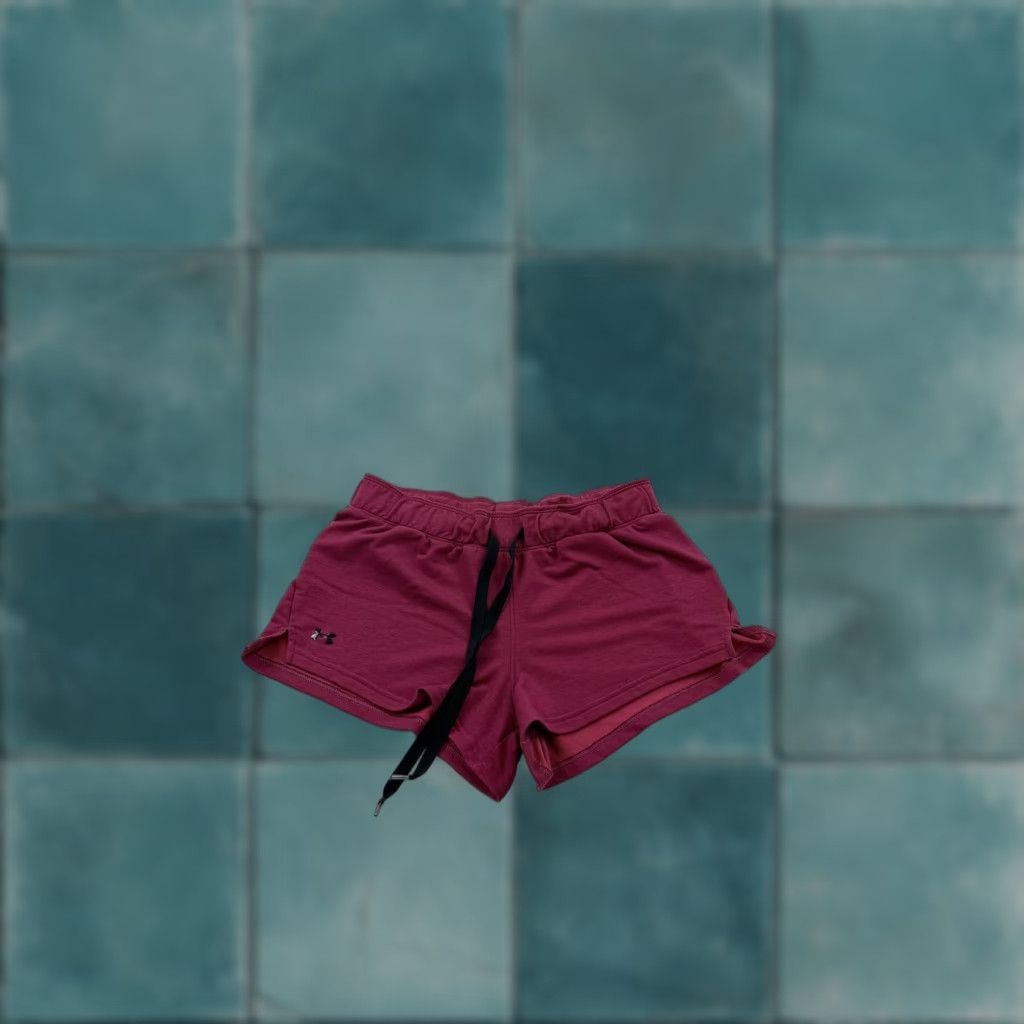 Under Armour Under Armour Shorts Womens Small Burgundy Drawstring Athletic Style Size 28" / US 6 / IT 42 - 1 Thumbnail