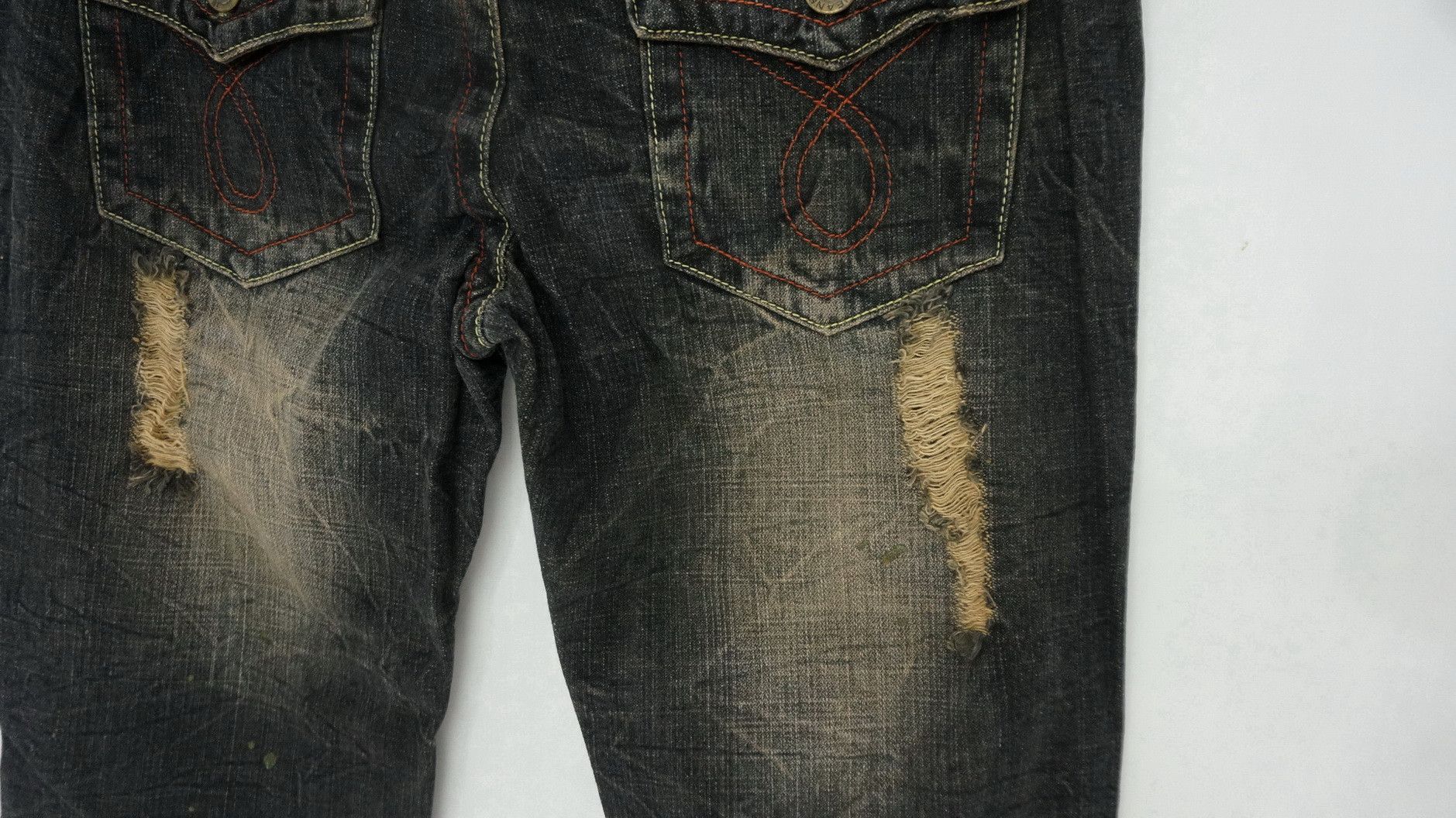 Beauty Beast Beast Japan Mud wash Flared Distressed Lowrise Jeans Size US 31 - 8 Thumbnail