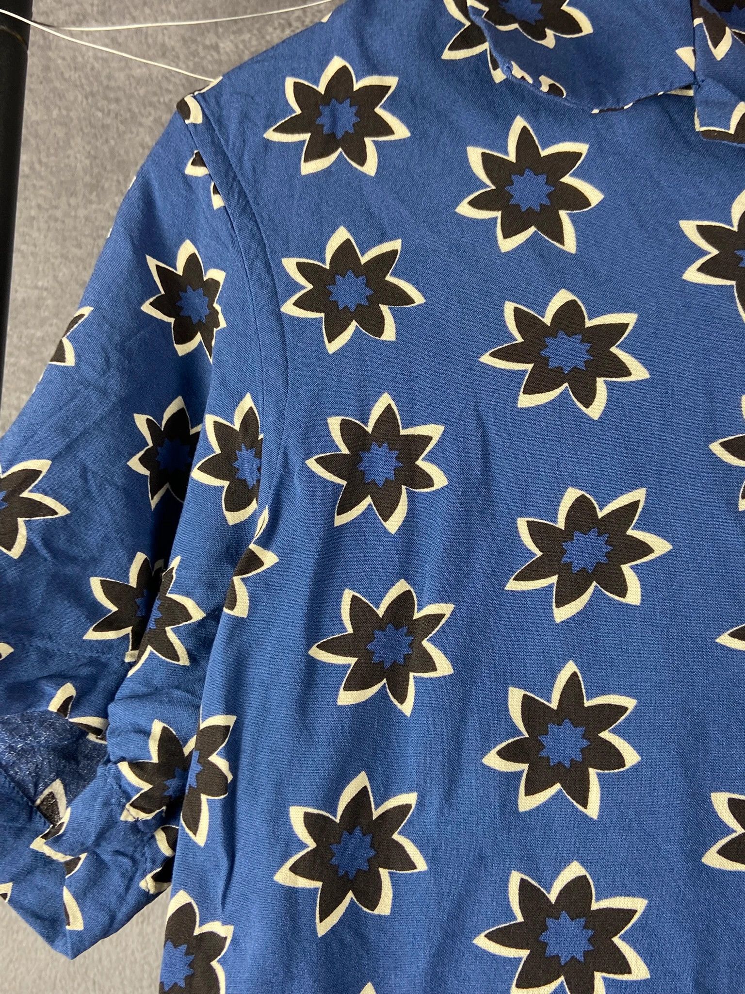 Other Sandro Paris shirt blue floral vintage retro Size US M / EU 48-50 / 2 - 2 Thumbnail
