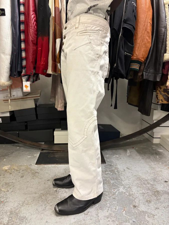 Designer × Roberto Cavalli × Vintage AW2000 Roberto Cavalli White Royal Pants Size US 33 - 3 Thumbnail