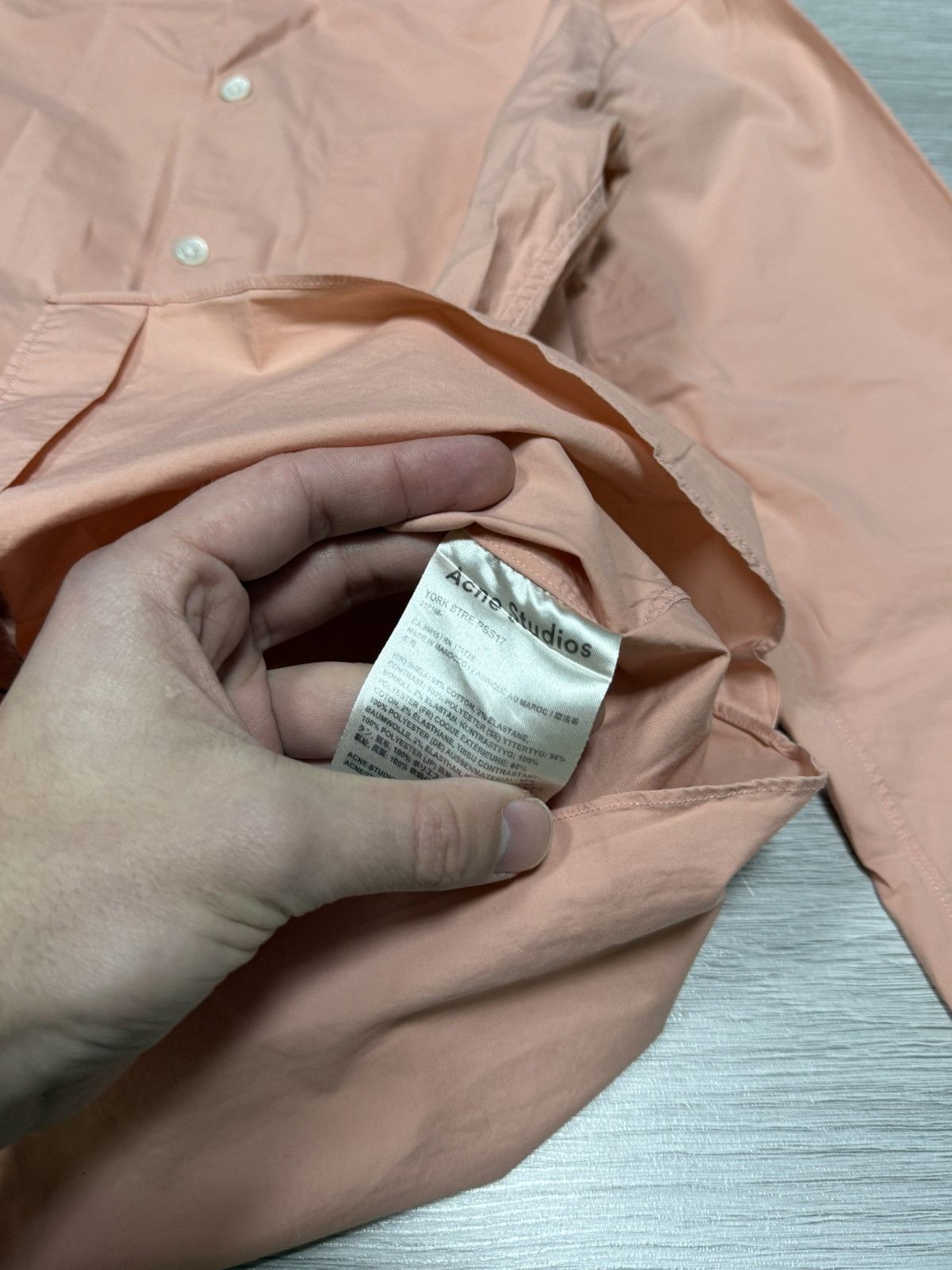 Acne Studios Acne Studios york stre shirt buttons peach colour Size US M / EU 48-50 / 2 - 6 Thumbnail