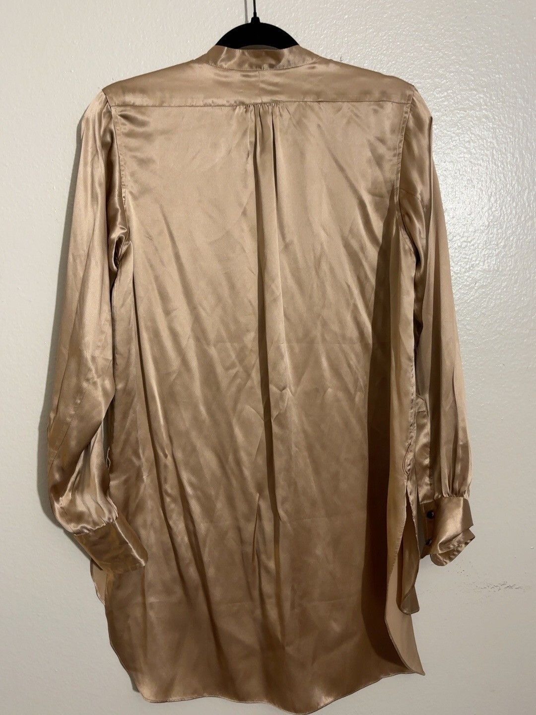 Spiegel Champagne Gold 100% Silk Blouse 12, Women's (Size Xl) — image 2 of 3
