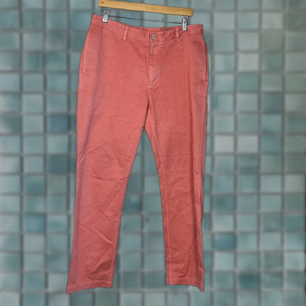 Vineyard Vines Vineyard Vines Club Pants Men Chino Style 1P0110 Rhubarb W35 x L32 Tan/Beige Rhubarb VVC Pants Mens 35x32 Size US 35 - 1 Thumbnail