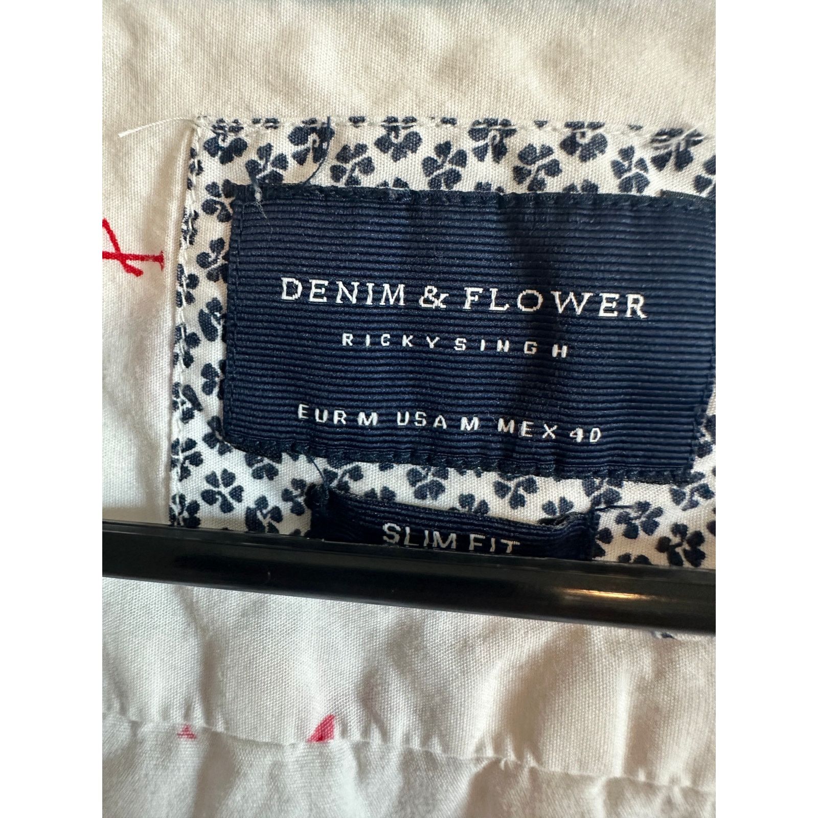 Other Denim & Flower White Flamingo Print Short Sleeve Button Up Size US M / EU 48-50 / 2 - 4 Thumbnail