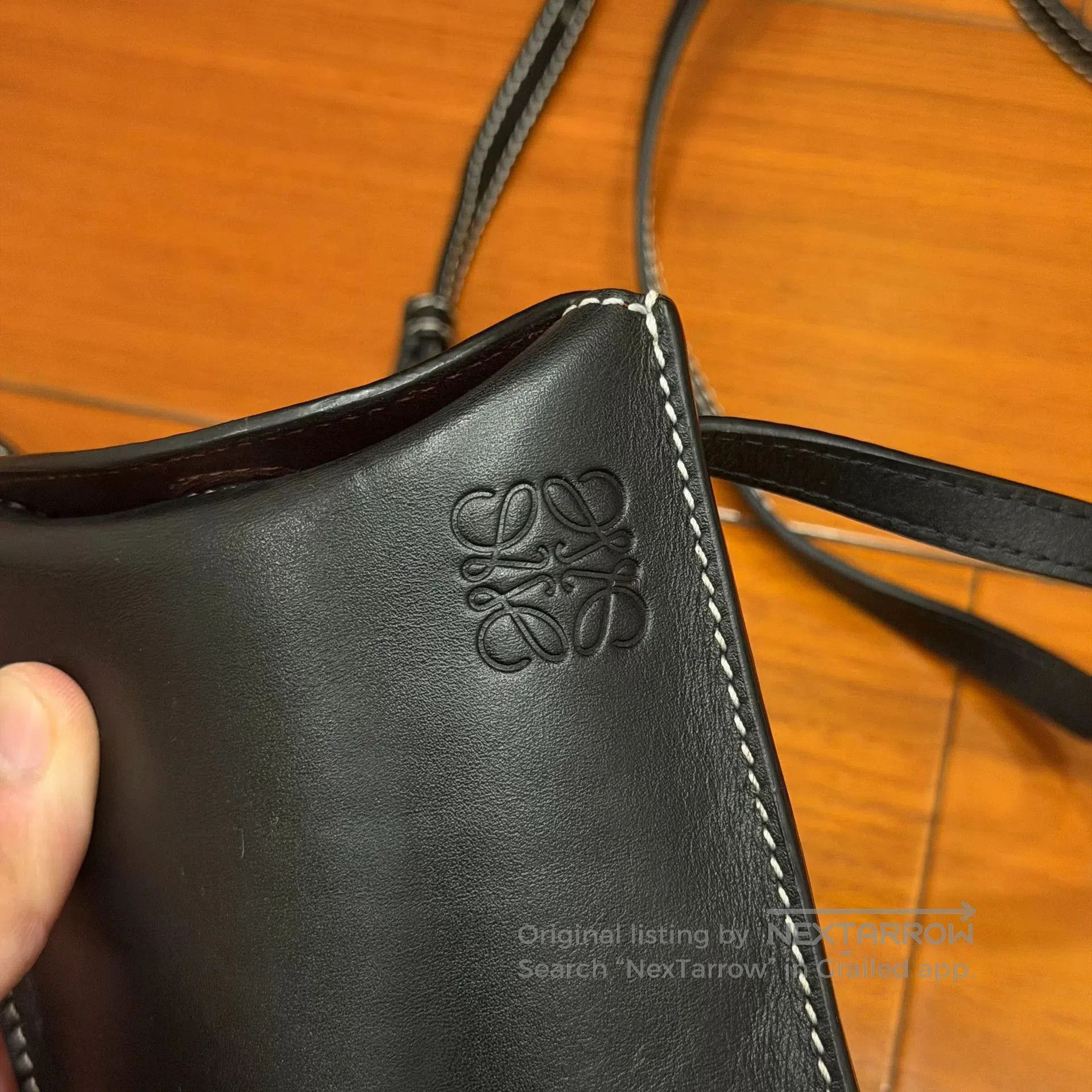 Loewe LOEWE Gate Pocket Black Leather Crossbody Bag. Size ONE SIZE - 4 Thumbnail