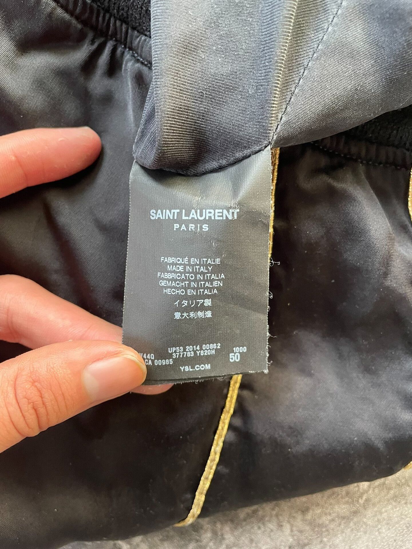 Saint Laurent Paris Saint Laurent Silk Embroidered Jacket. Size L / US 10 / IT 46 - 6 Thumbnail