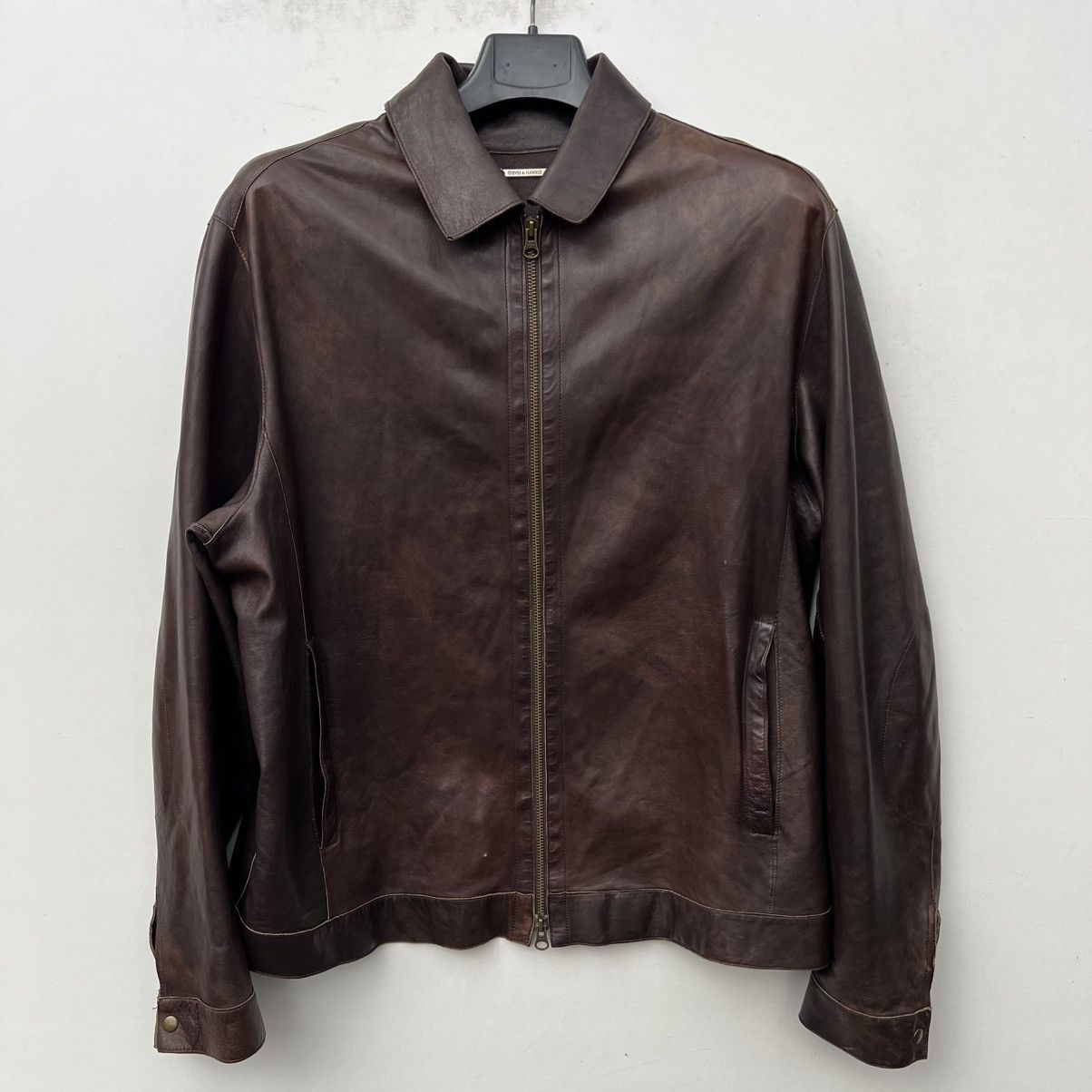Gieves & Hawkes GIEVES & HAWKES leather jacket vintage Size US L / EU 52-54 / 3 - 1 Thumbnail