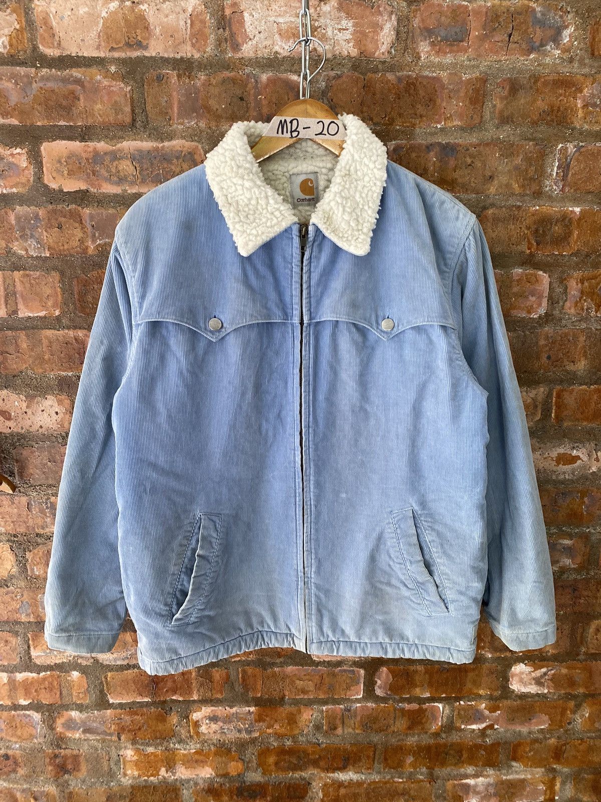 Carhartt Vintage Carhartt Blue sherpa Jacket Size US M / EU 48-50 / 2 - 2 Thumbnail