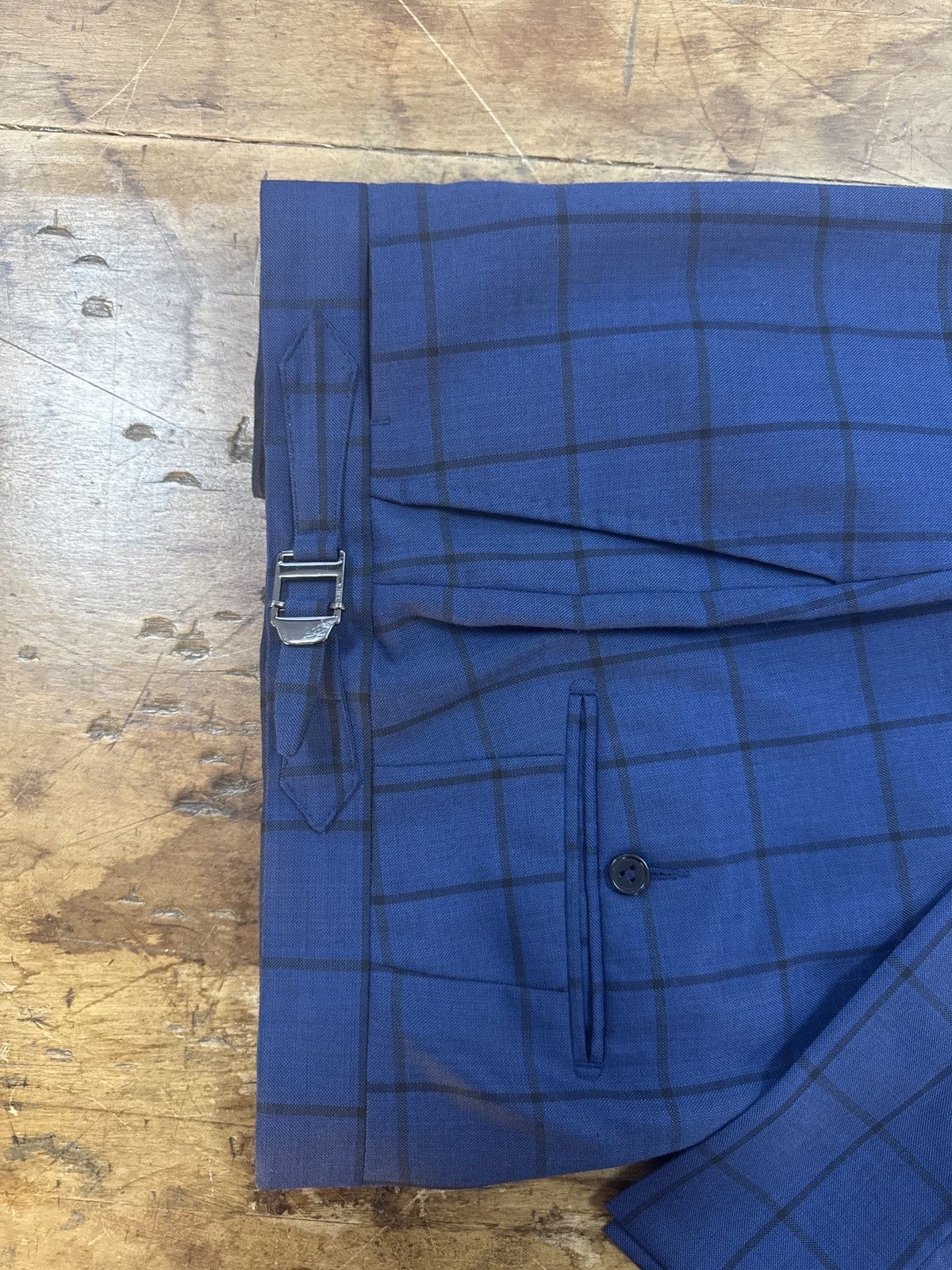Other Super 120s Plaid Suit Size 40R - 7 Thumbnail
