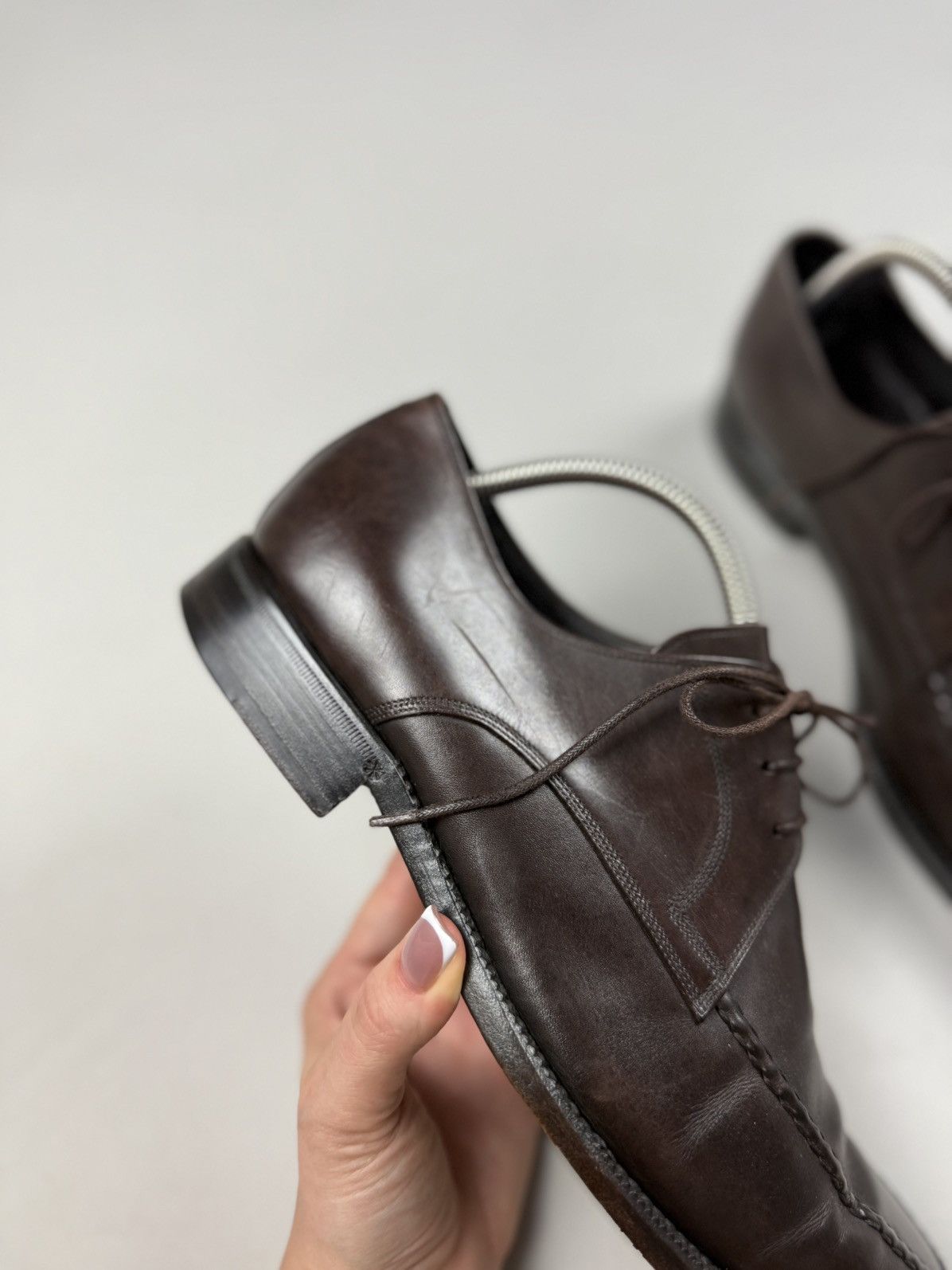 Allen Edmonds Seven Cerritos Leather Dress Square Toe Lace Up Shoes Size US 8.5 / EU 41-42 - 5 Thumbnail