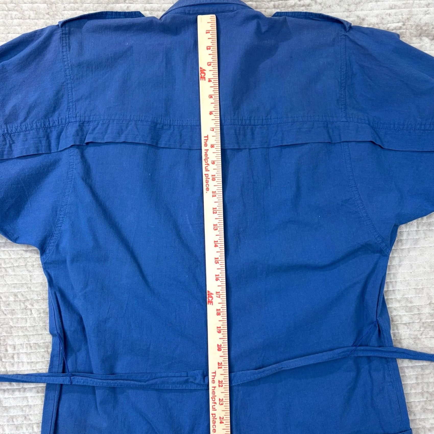 Vintage VINTAGE d. Frank Blue Cotton Jumpsuit Womens 10 Utility Boiler Suit Made in USA Size 32" / US 10 / IT 46 - 7 Thumbnail