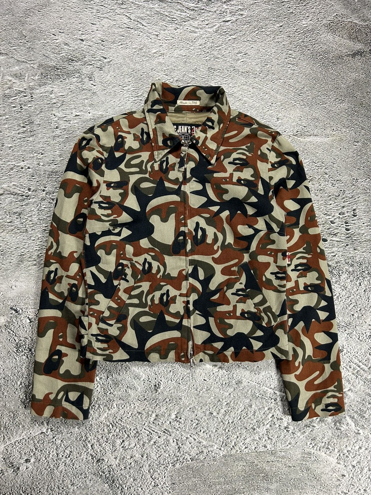 Jean Paul Gaultier Jean Paul Gaultier denim jacket AW 2001 JPG Jeans Faces Camo Size S / US 4 / IT 40 - 1 Thumbnail