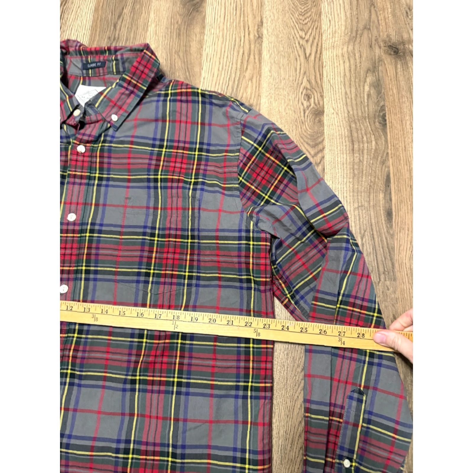 Vintage St. John's Bay Shirt Mens XL Red Blue Green Yellow Gray Button Up Classic Fit Plaid Long Sleeve Casual Size US XL / EU 56 / 4 - 5 Thumbnail