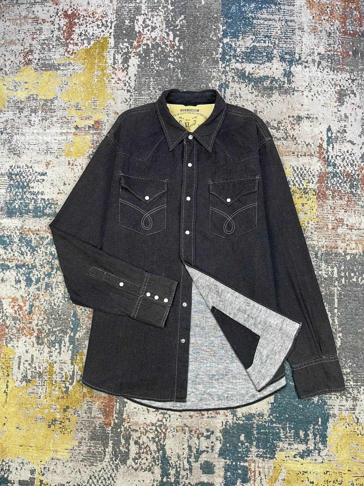 Back Number Double Layer Western Shirt
