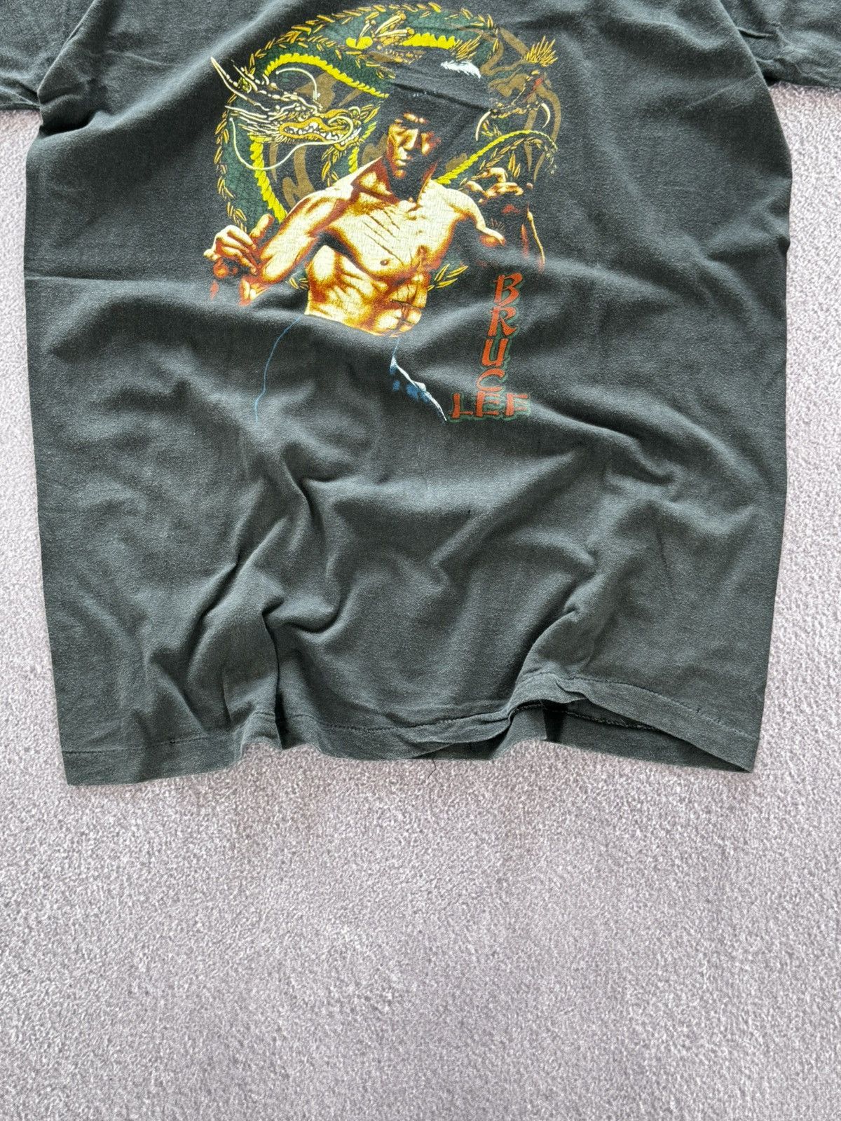 Band Tees Vintage 90’s Bruce Lee Faded Look Rare T-Shirt Size US L / EU 52-54 / 3 - 3 Thumbnail