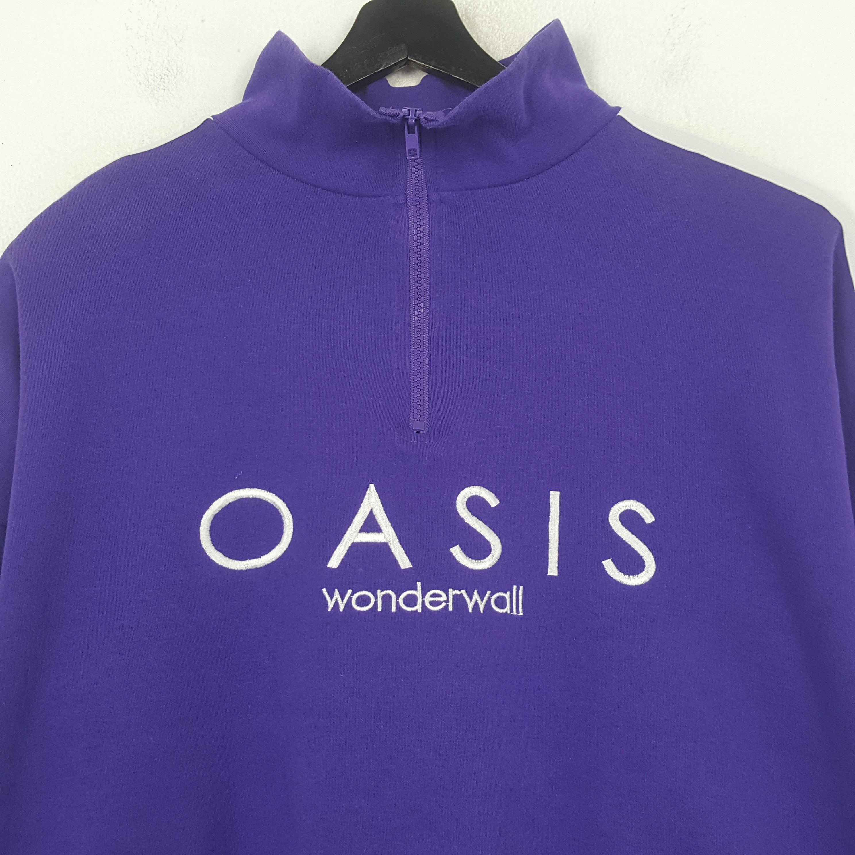 Vintage Oasis Wonderwall Half Zipper Sweatshirt RR28 Size US XL / EU 56 / 4 - 2 Thumbnail