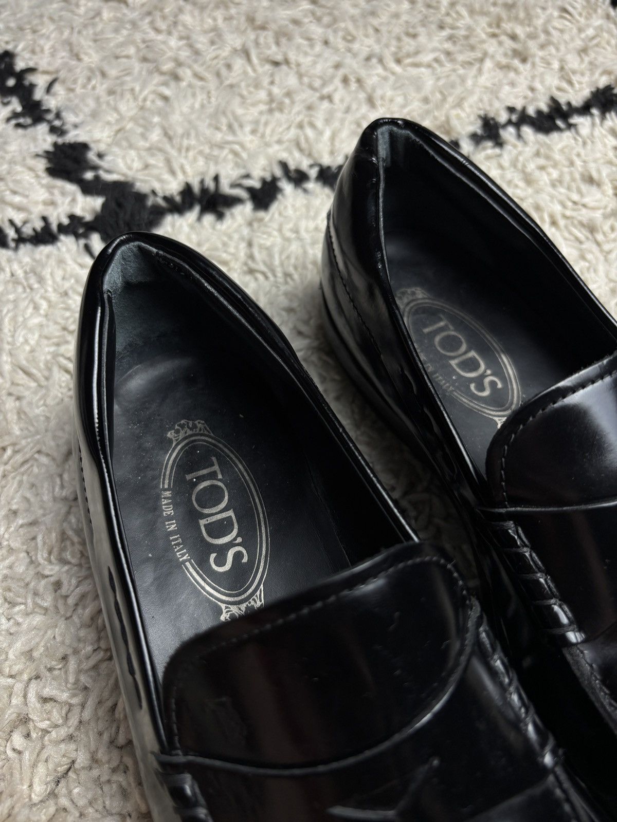 Tod's Tod’s Patent Leather Penny Loafers Luxury Vintage Shoes Size US 7 / EU 40 - 14 Thumbnail
