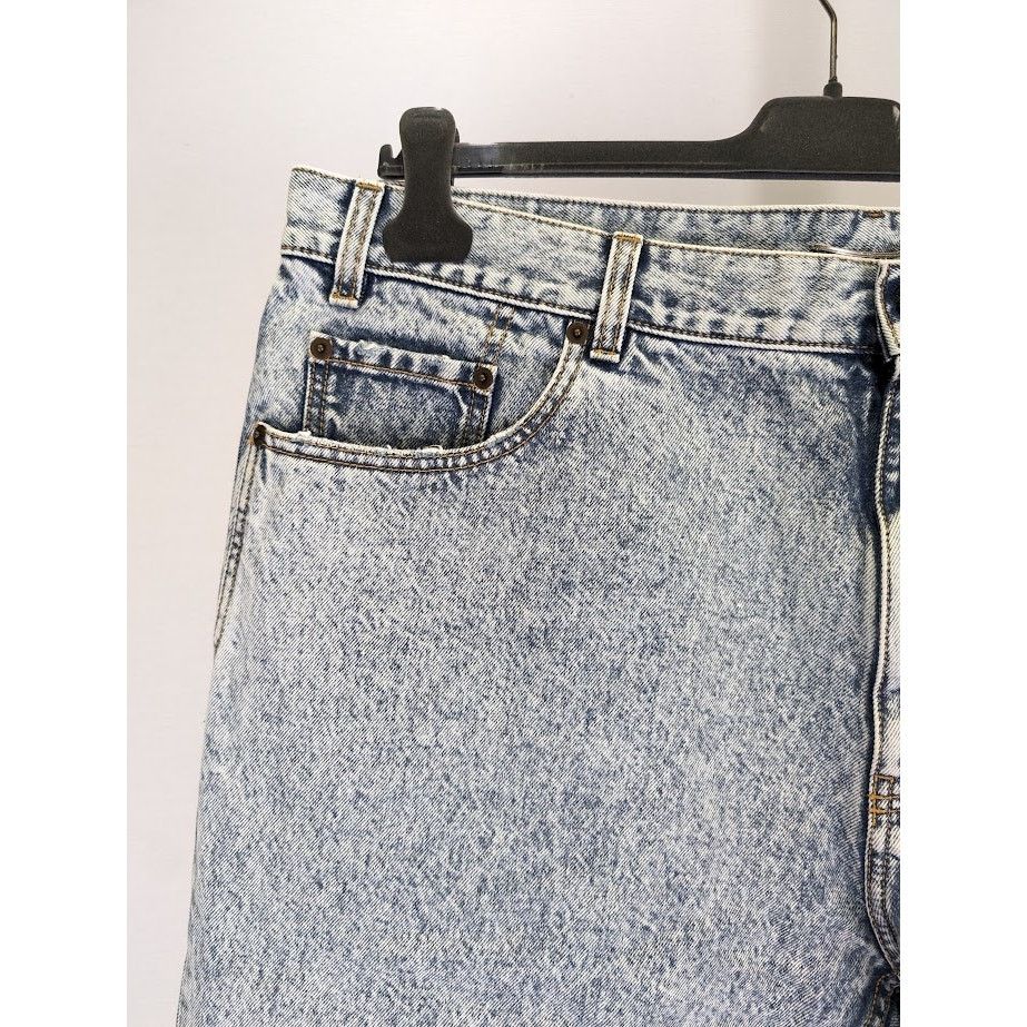 Saint Laurent Paris o1rshd1 Baggy Cropped Organic Jeans in Heavy Marble Blue Size US 36 / EU 52 - 6 Thumbnail