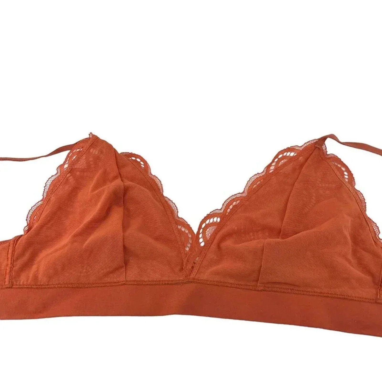 Old Navy Old Navy Lace V-Neck Bralette Top Starfish Orange Bra S Size ONE SIZE - 2 Thumbnail