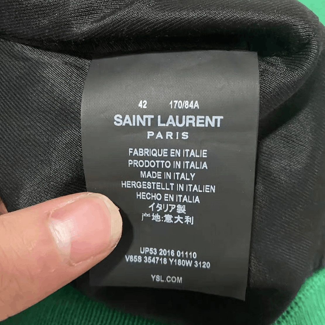 Saint Laurent Paris Sz 42 Saint Laurent Paris 17SS Green Teddy Jacket Size US XS / EU 42 / 0 - 7 Thumbnail