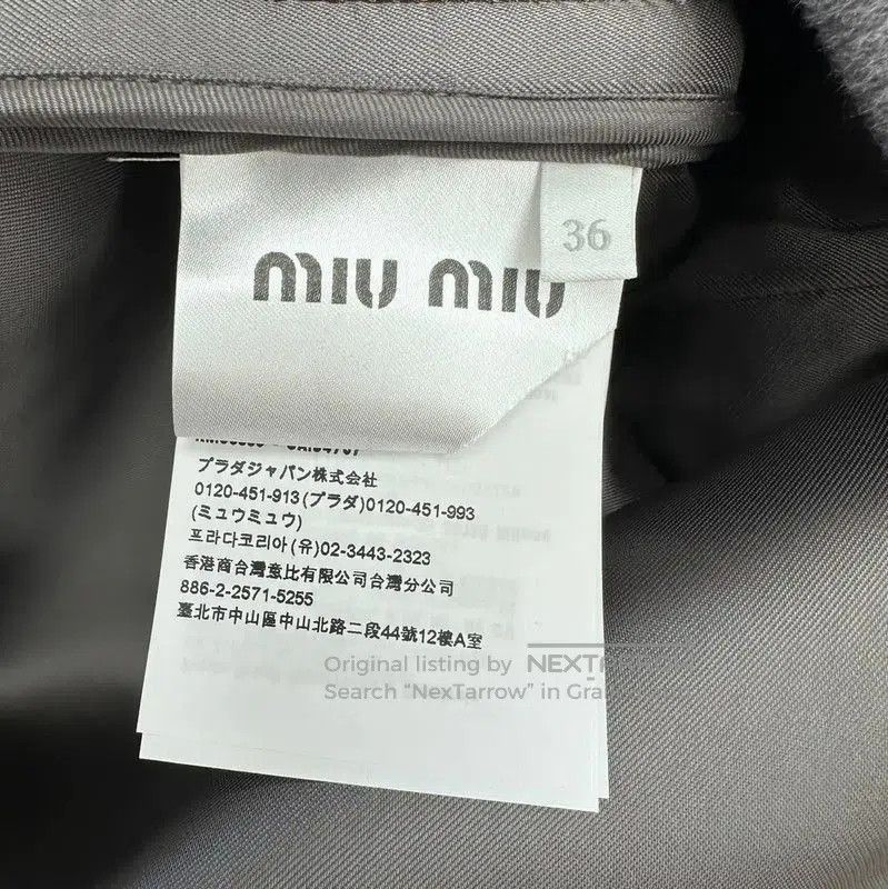 Miu Miu Miu Miu Gray Women's Jacket Size L . Size L / US 10 / IT 46 - 6 Thumbnail