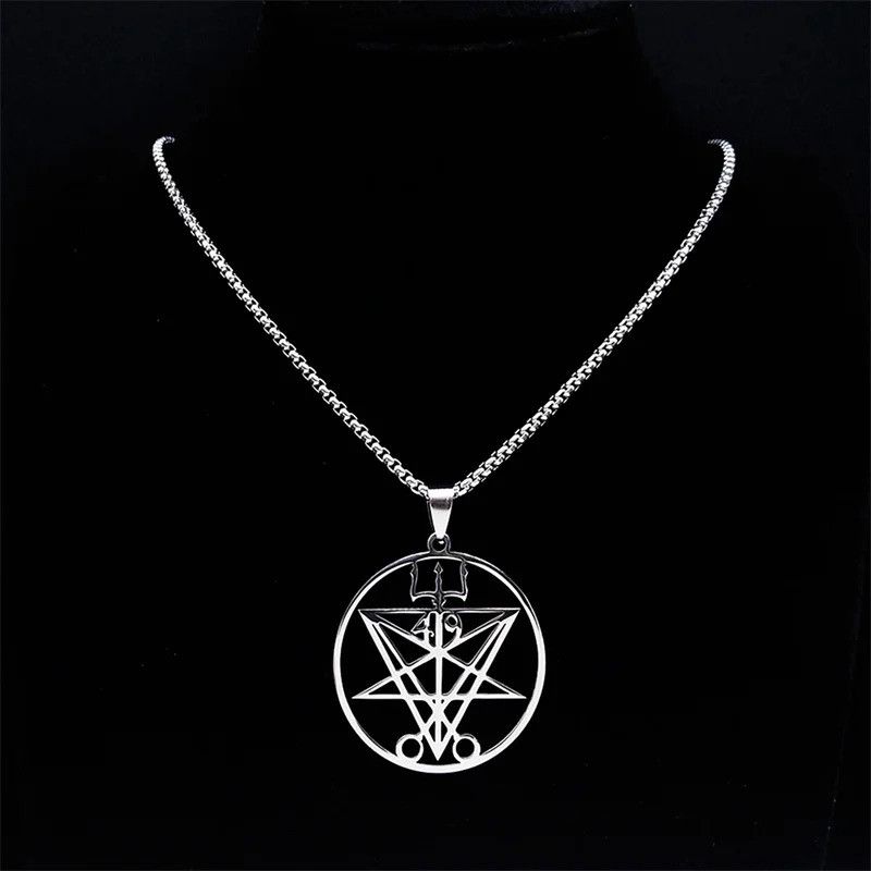 Jewelry Symbol Chain Stainless Steel Church of Satan Necklace Size ONE SIZE - 5 Thumbnail