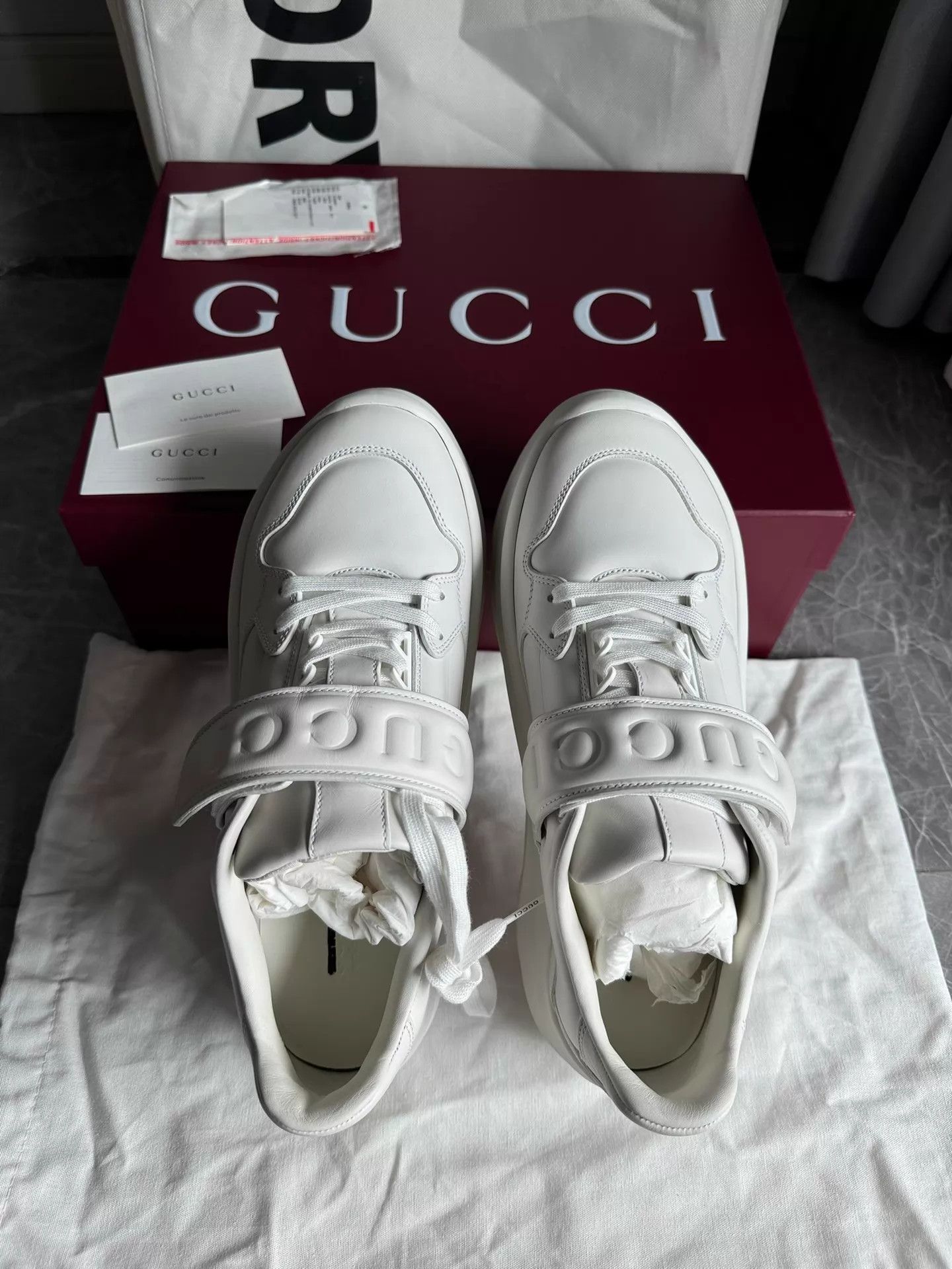 Gucci Gucci White Platform Velcro Dad Shoe 39 Size US 8.5 / IT 38.5 - 8 Thumbnail