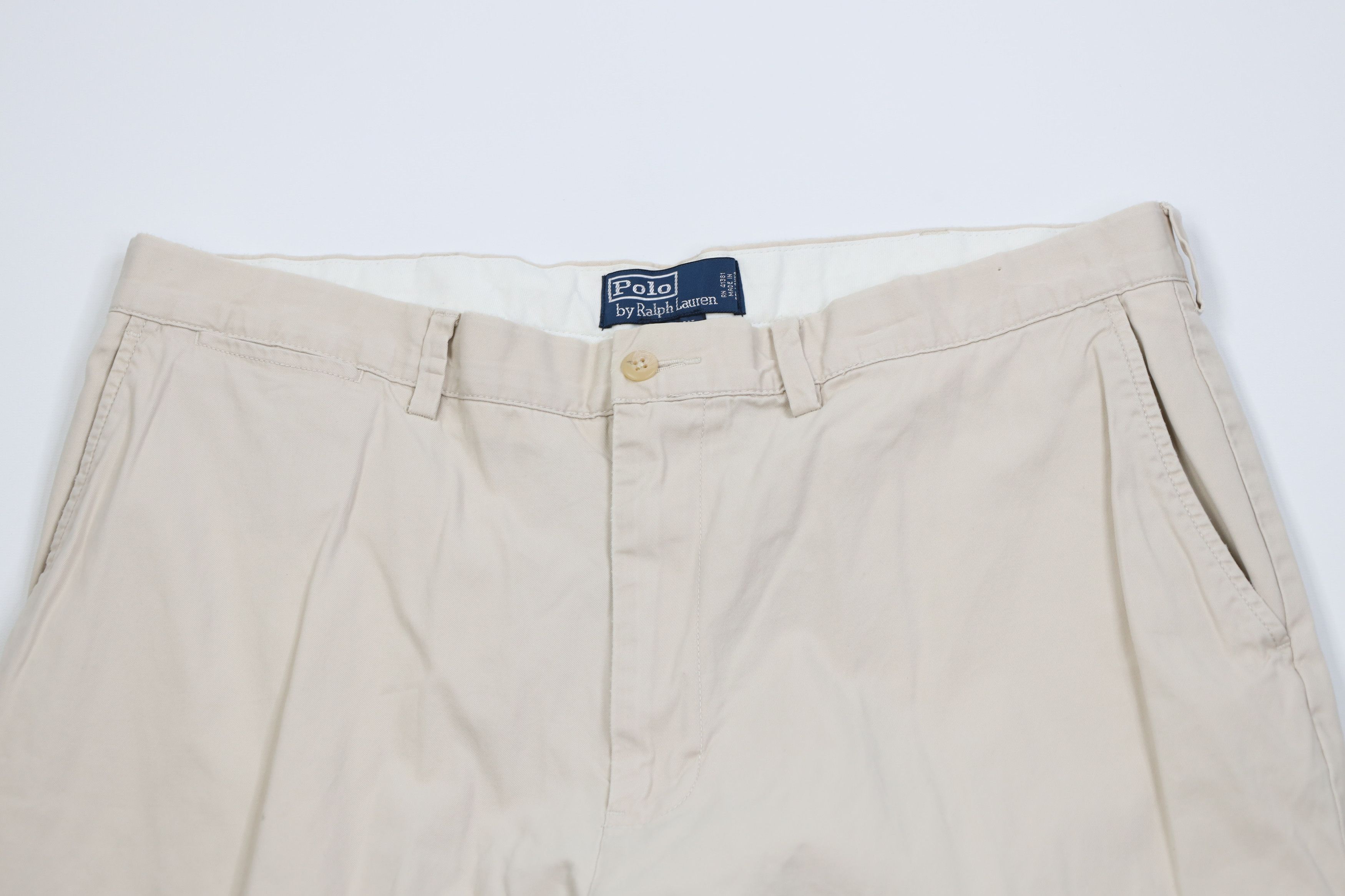 Ralph Lauren Vintage 90s Ralph Lauren Prospect Wide Leg Chino Pants Stone Size US 38 / EU 54 - 2 Thumbnail