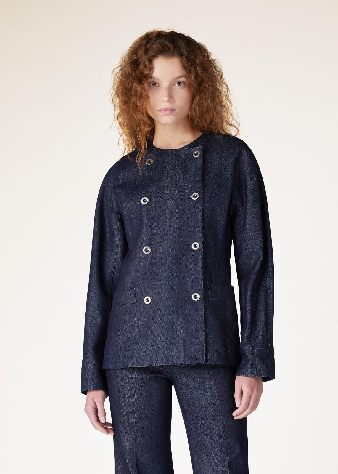 Loro Piana o1srvl11e0125 FAN7073 Denim Jacket in Navy Blue Size S / US 4 / IT 40 - 7 Thumbnail