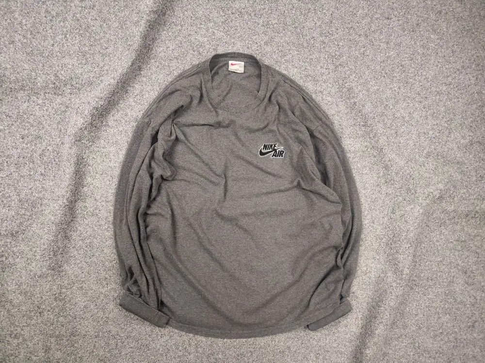 Nike Vintage 90's Nike Air Gray Oversized Long sleeve Y2K Style Size US XL / EU 56 / 4 - 1 Thumbnail
