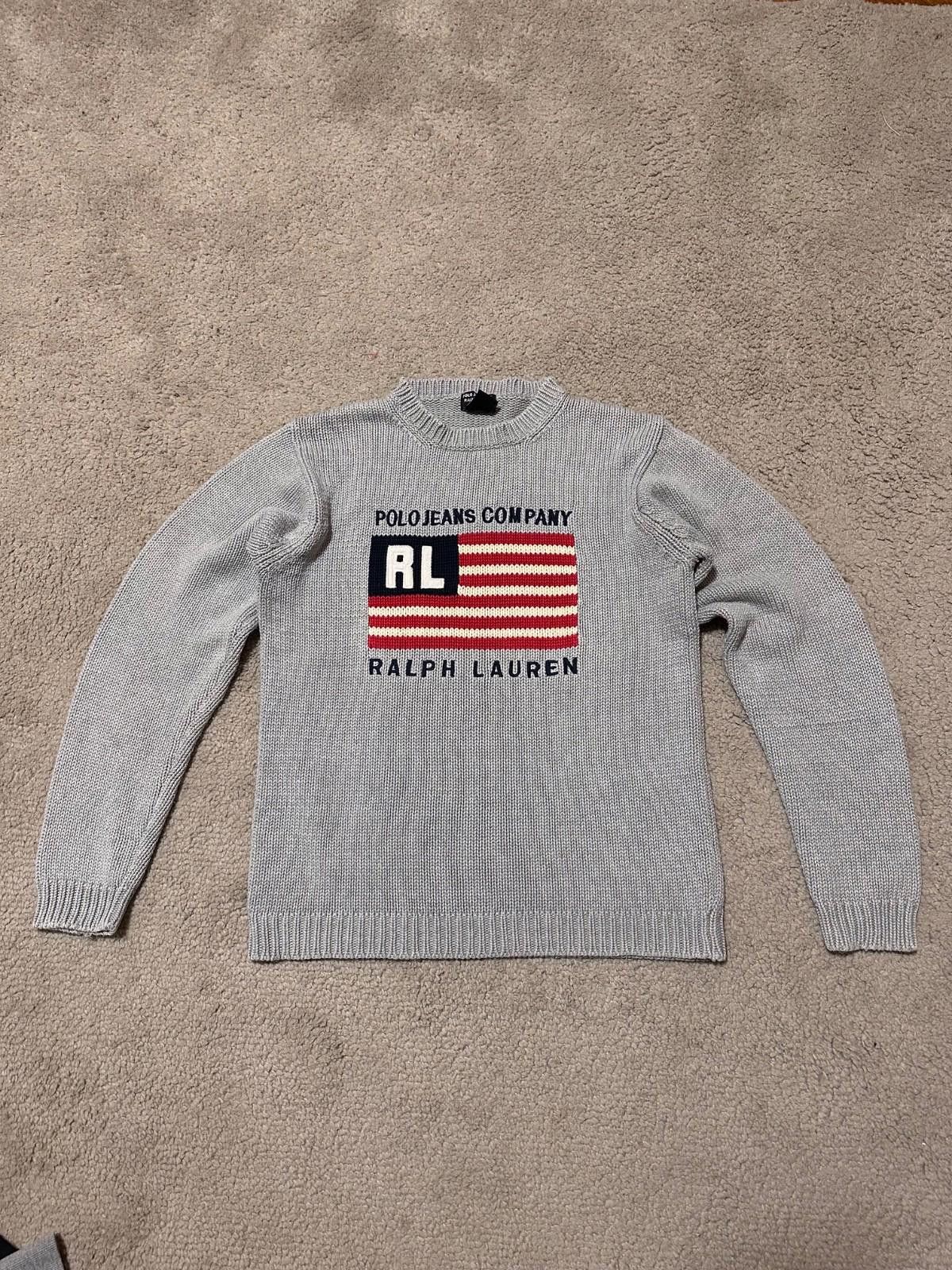 Polo Ralph Lauren Polo Jeans Ralph Lauren Heavyweight American Flag Sweater Size US L / EU 52-54 / 3 - 1 Thumbnail