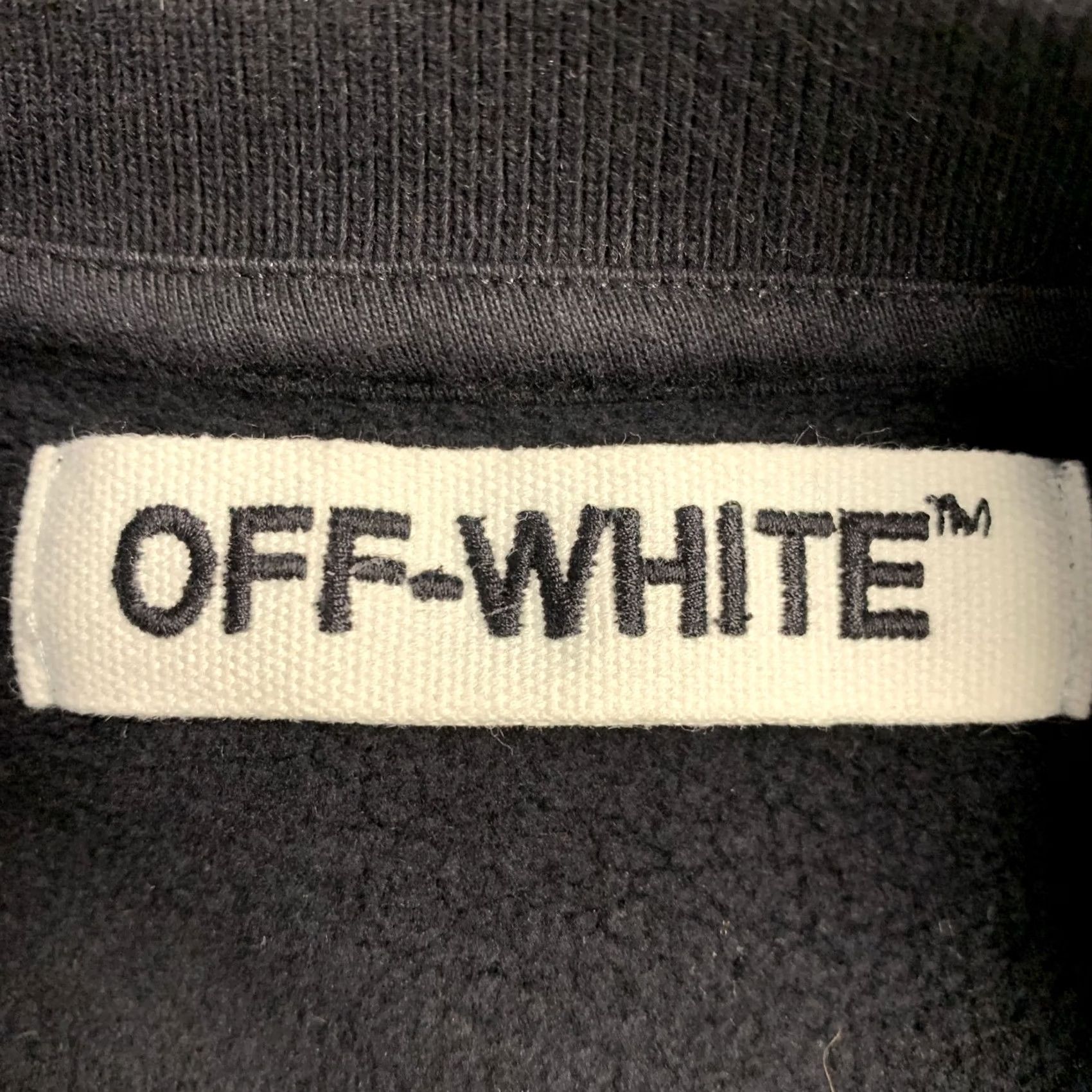 Off-White OFF-WHITE Sweatshirt Black White Graphic Cotton Crew Neck M Adult Mens Size US M / EU 48-50 / 2 - 6 Thumbnail