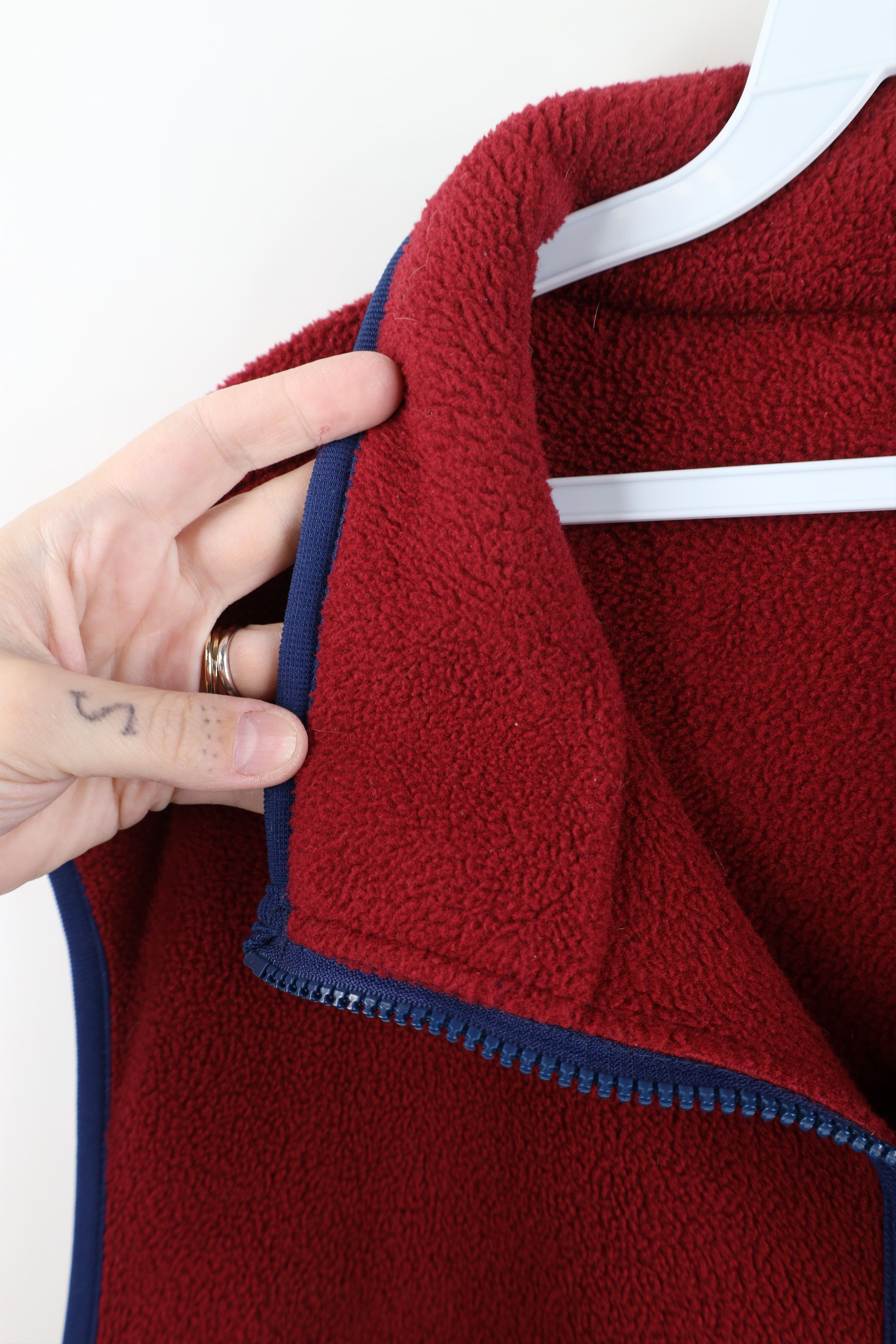 Lands' End Vintage 90s Lands End Fleece Full Zip Vest Jacket Red Size US XL / EU 56 / 4 - 8 Thumbnail