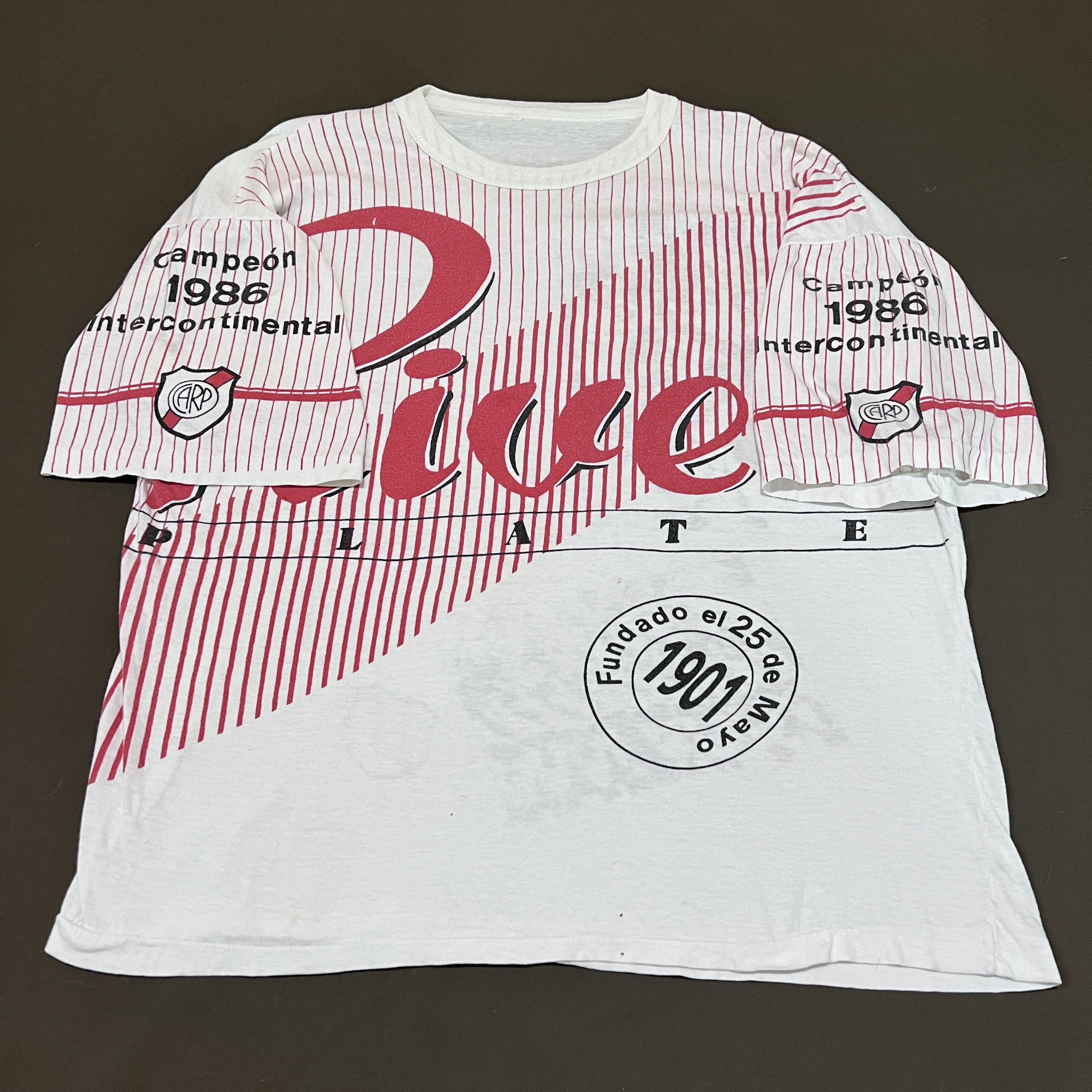 Vintage Vintage River Plate football club History Tee Argentina Size US XL / EU 56 / 4 - 2 Thumbnail