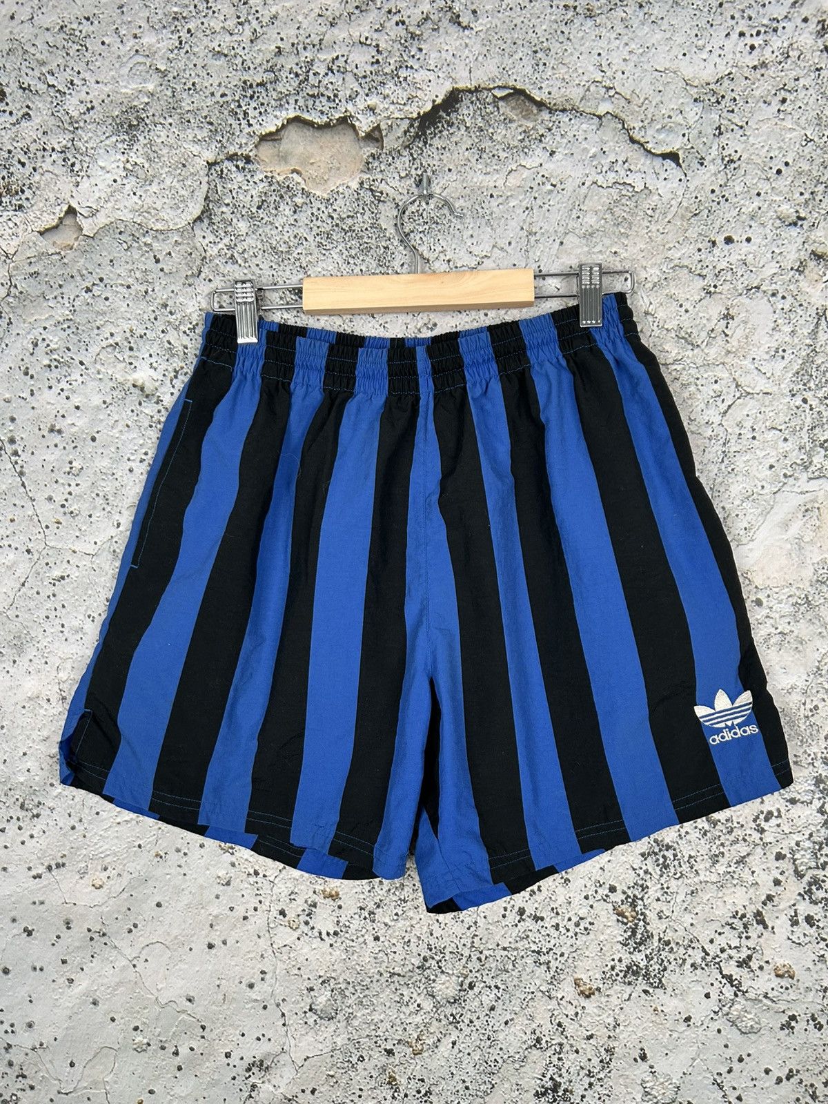 Adidas Vintage Adidas 90s Stripe Blue Black Shorts Sport Inter Size US 32 / EU 48 - 1 Thumbnail