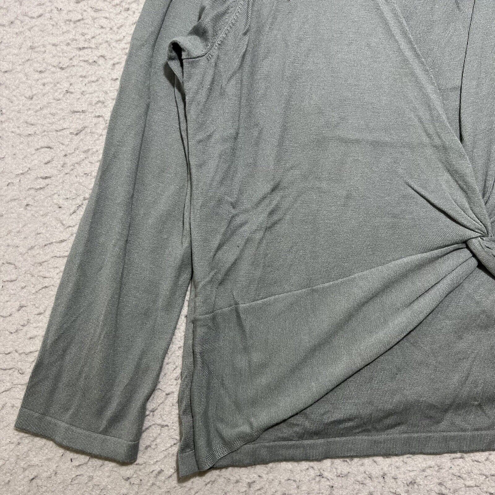 Other Talbots Long Sleeve Layered Wrap Sweater Tie Front Gray Size XL / US 12-14 / IT 48-50 - 6 Thumbnail