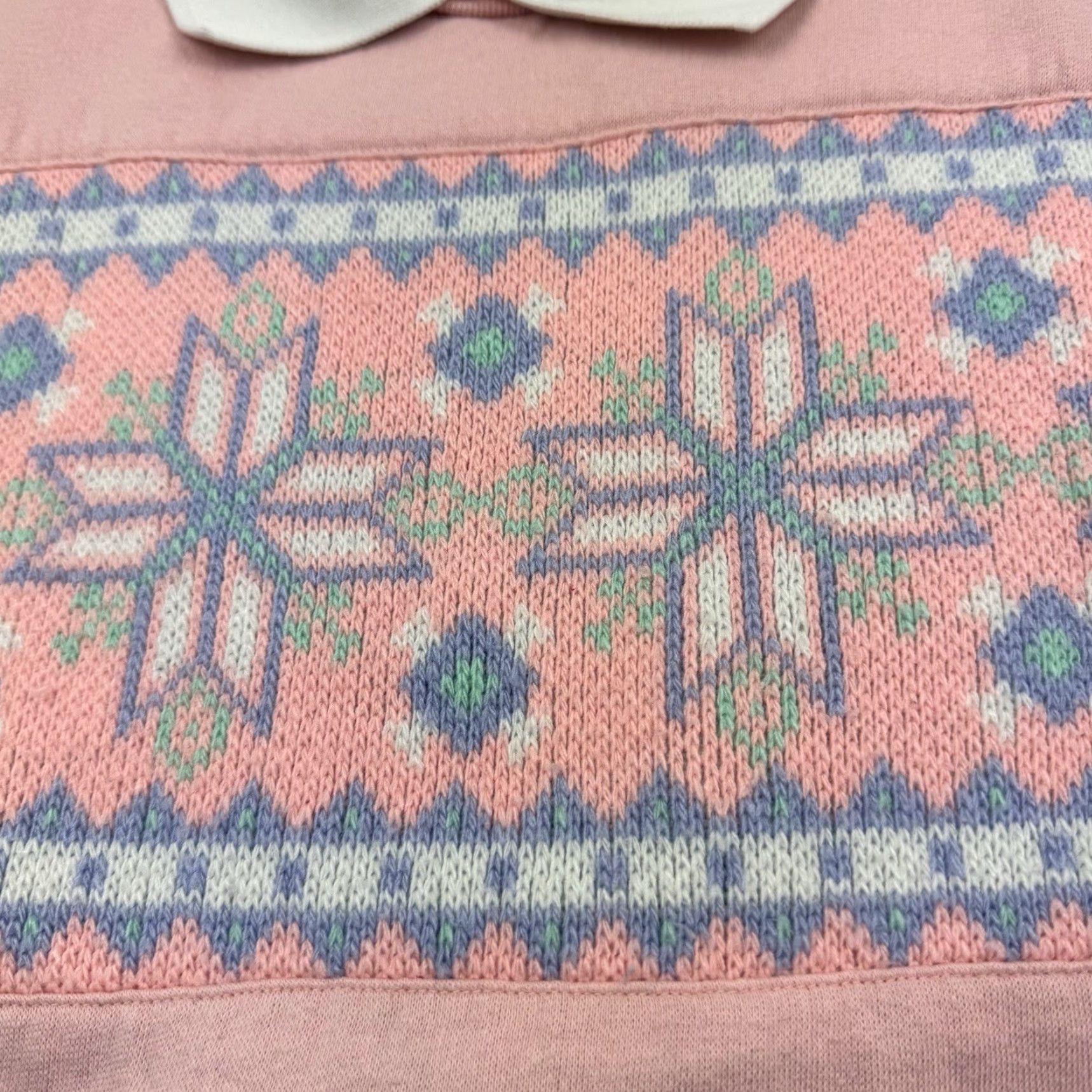 Vintage VINTAGE Honors Sweatshirt Shirt Womens Large Pink 90s Geometric Collared Pullover Womens L Geometric 90s Size L / US 10 / IT 46 - 6 Thumbnail