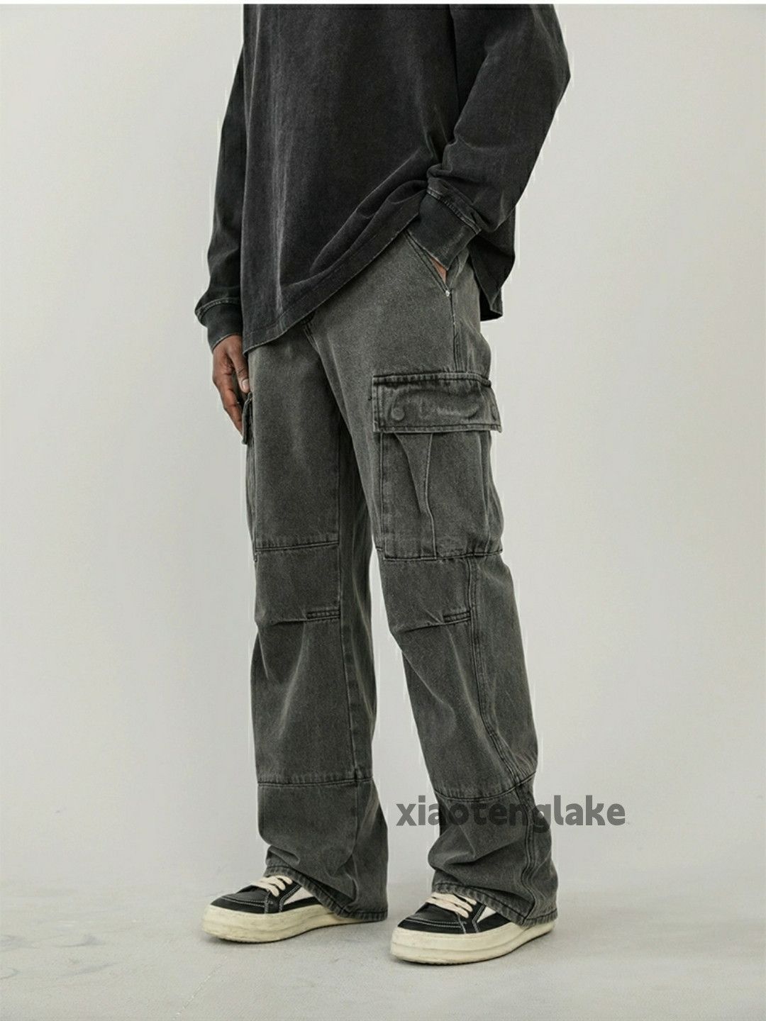Jean × Vintage washed faded y2k skate hiphop baggy cargo jeans Size US 32 / EU 48 - 9 Thumbnail