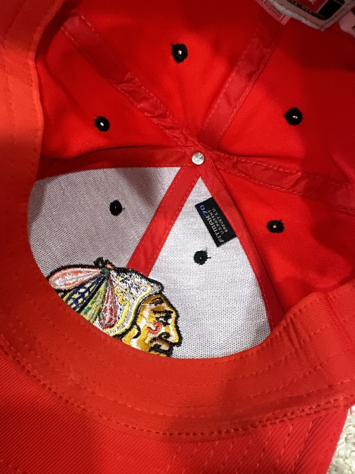 Reebok Vintage Reebok NHL Chicago Blackhawks Cap Red Size ONE SIZE - 8 Thumbnail