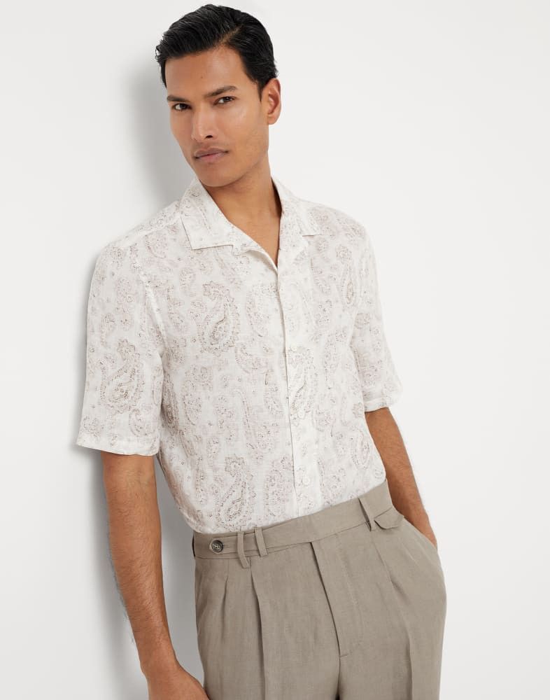 Brunello Cucinelli o1w1db10825 Shirt in White Size US XL / EU 56 / 4 - 2 Thumbnail