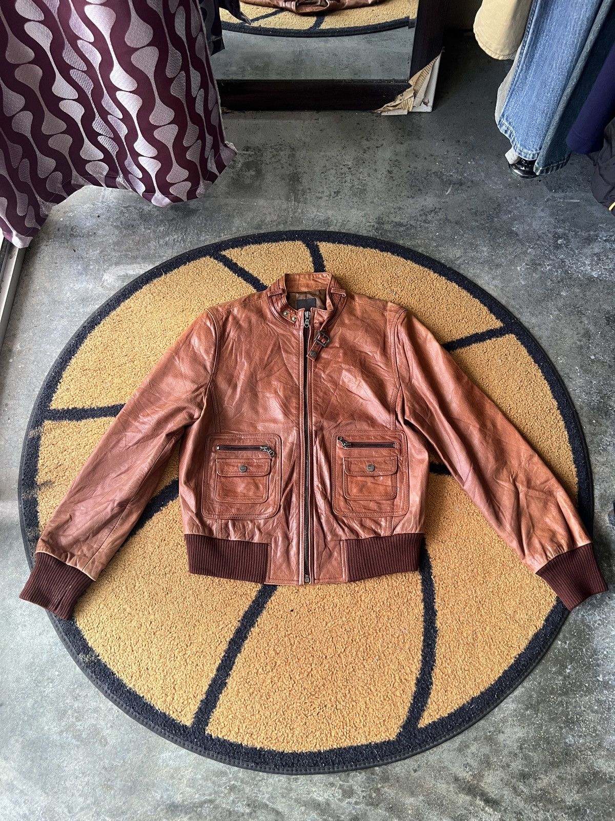 Other 🔥Grencia Real Leather Zipper Jacket Size S / US 4 / IT 40 - 2 Thumbnail
