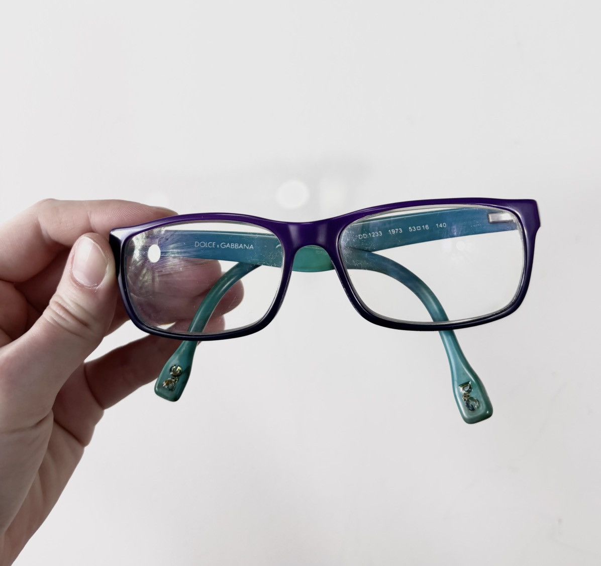 Dolce & Gabbana Dolce & Gabbana D&G Eyeglasses Frame Purple/Blue Size ONE SIZE - 1 Thumbnail