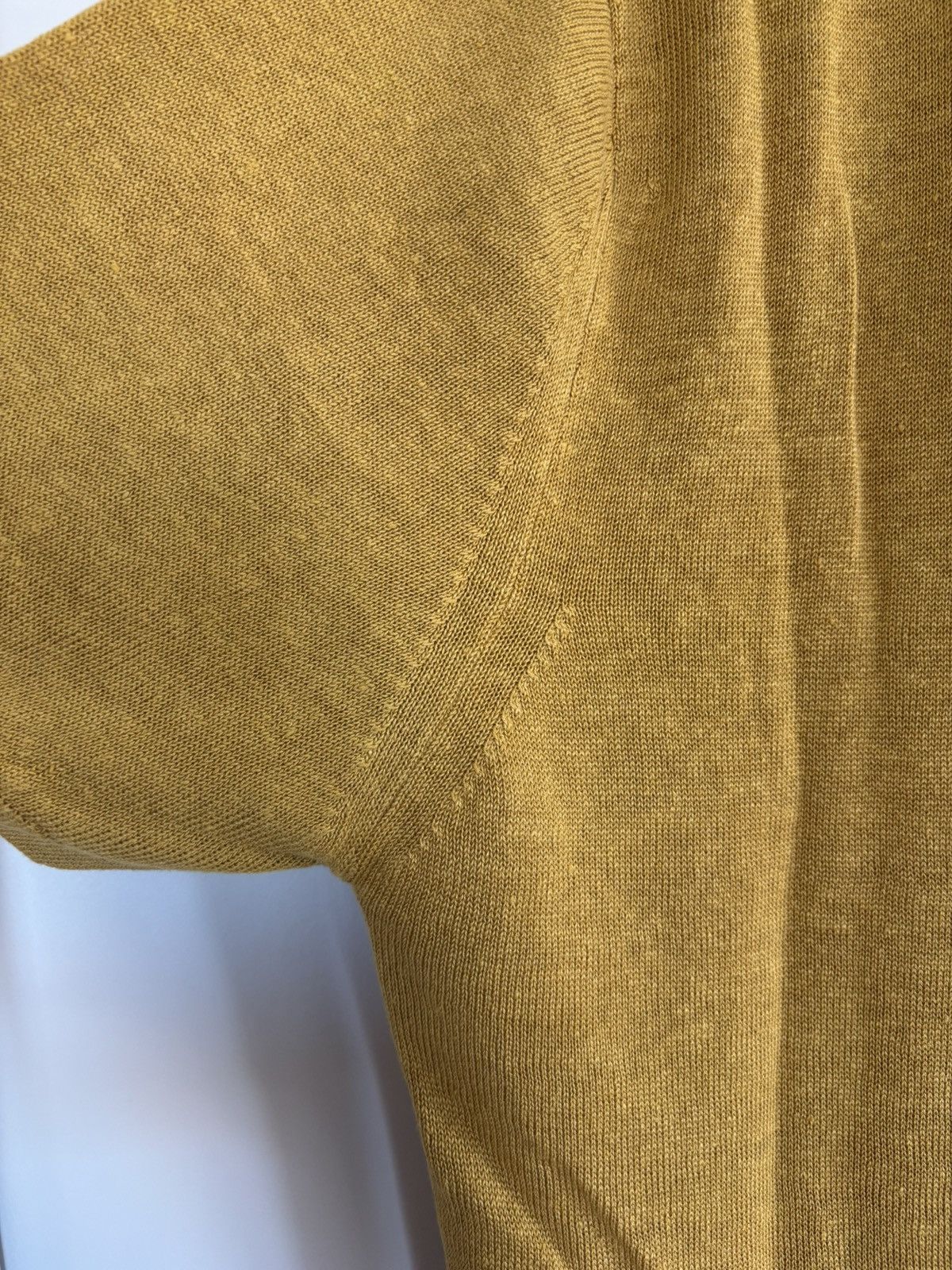 Timothy Everest Timothy Everest Mustard Linen Knit Polo Shirt Size US L / EU 52-54 / 3 - 4 Thumbnail
