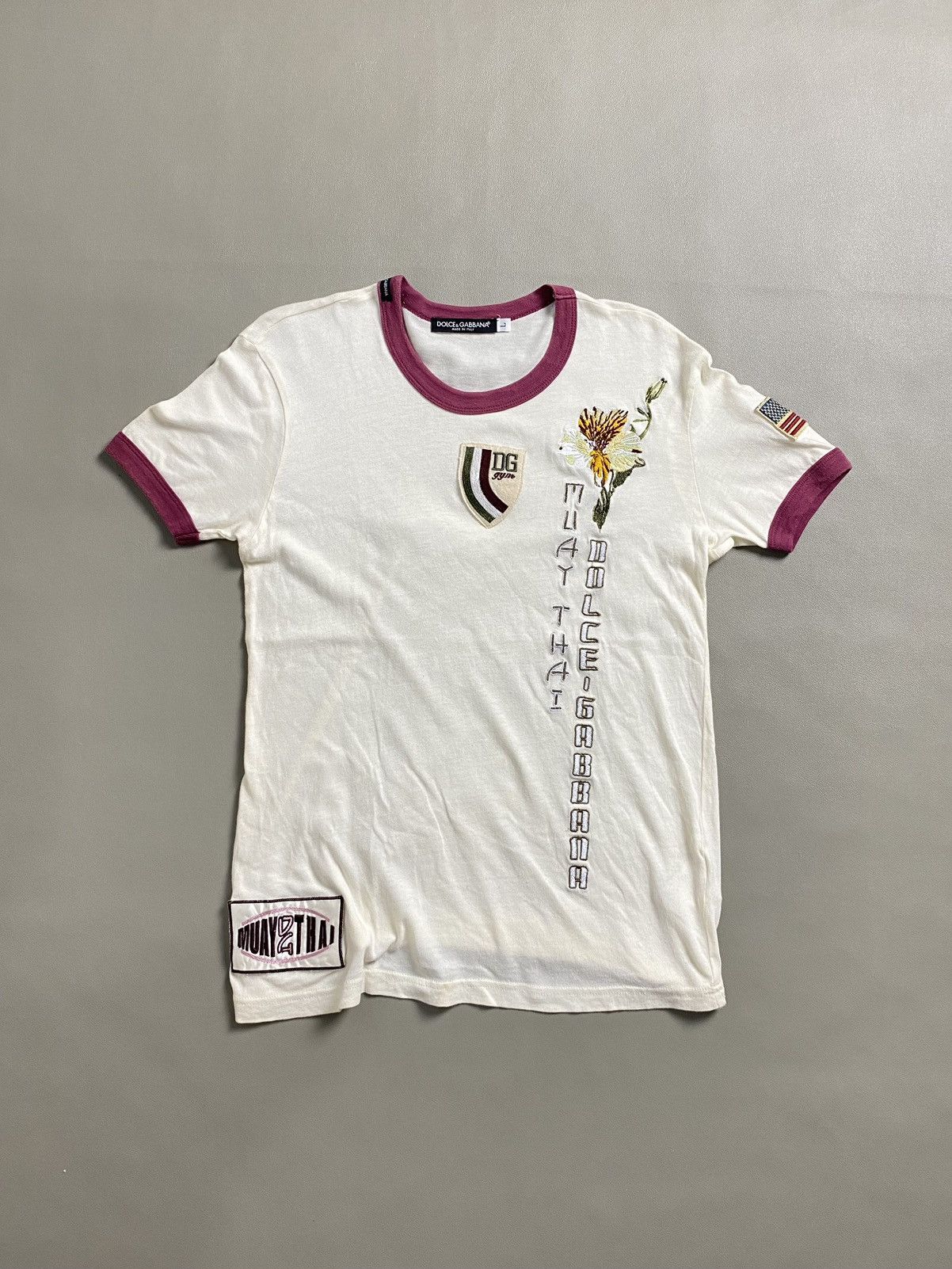 Dolce & Gabbana D&G Muay Thai Embroidery Tshirt Size US M / EU 48-50 / 2 - 1 Thumbnail