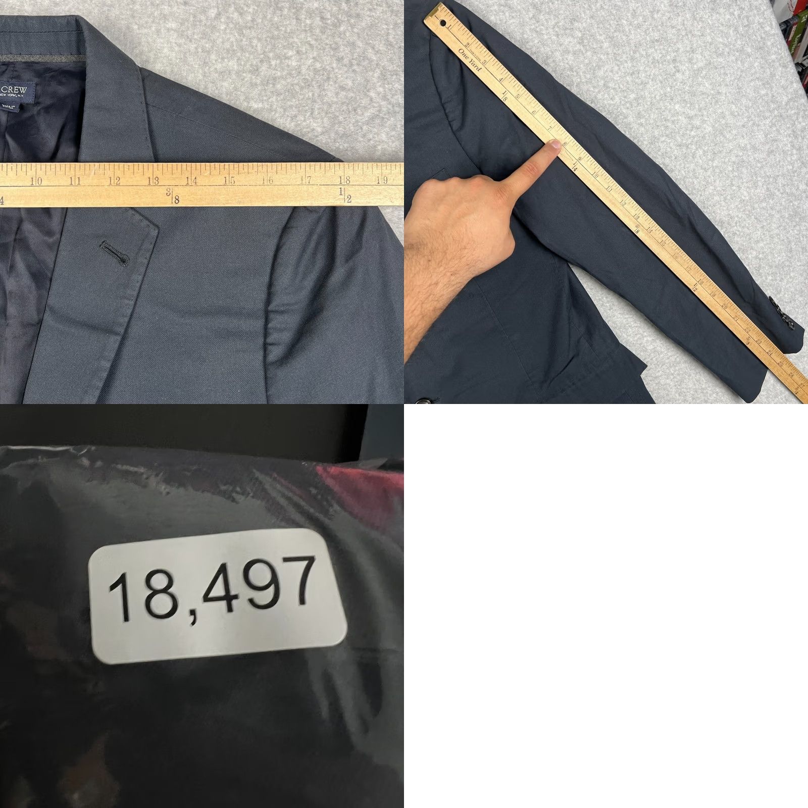 J.Crew J Crew Ludlow Tollegno 1900 Blazer 40R Blue Mens Cotton Sport Coat Suit Jacket Size 40R - 8 Thumbnail