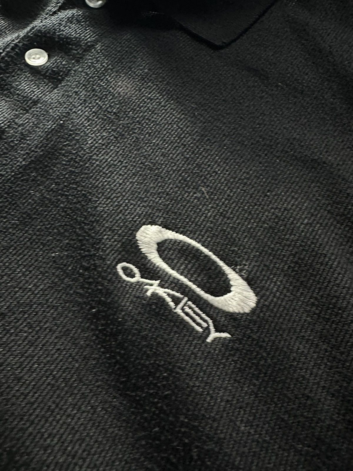 Oakley × Vintage 🚨 VINTAGE OAKLEY LOGO POLO TENNIS BLUE RARE 00s GORPCORE Size US L / EU 52-54 / 3 - 6 Thumbnail