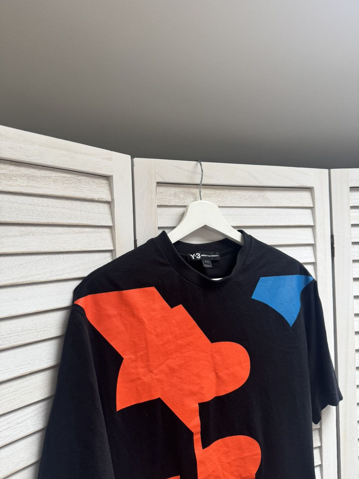 Adidas Men’s Luxury T Shirt Adidas Y3 YOHJI YAMAMOTO Black Big Log Size US XS / EU 42 / 0 - 2 Thumbnail